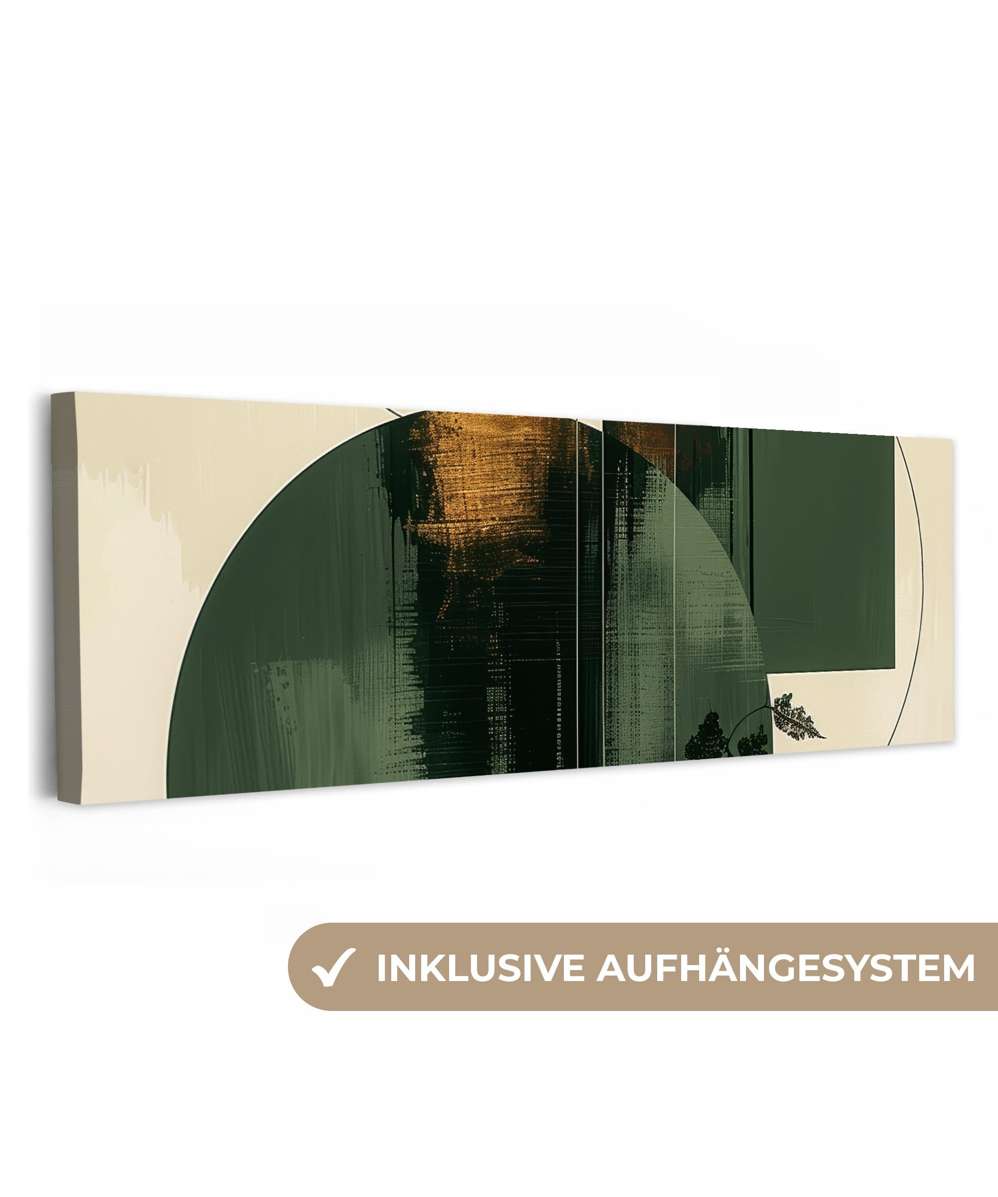 OneMillionCanvasses® Leinwandbild Panorama Kunst - Kreise - Modern - Abstra günstig online kaufen