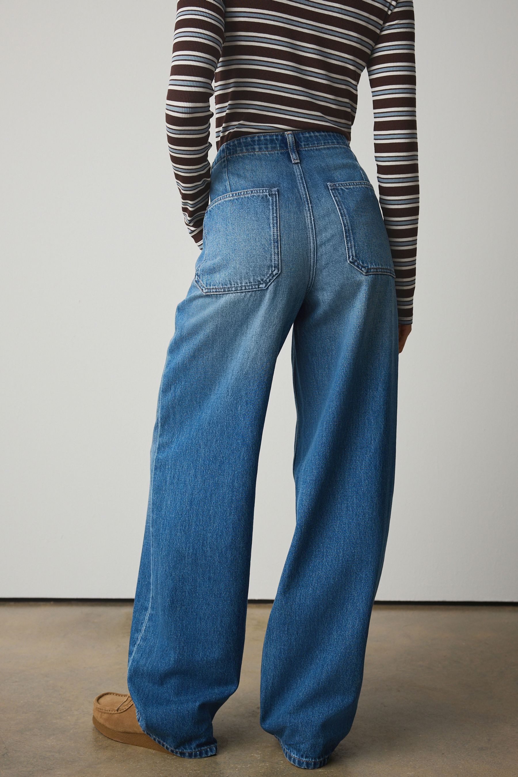 Next Weite Jeans Utility-Jeans mit weitem Bein (1-tlg)