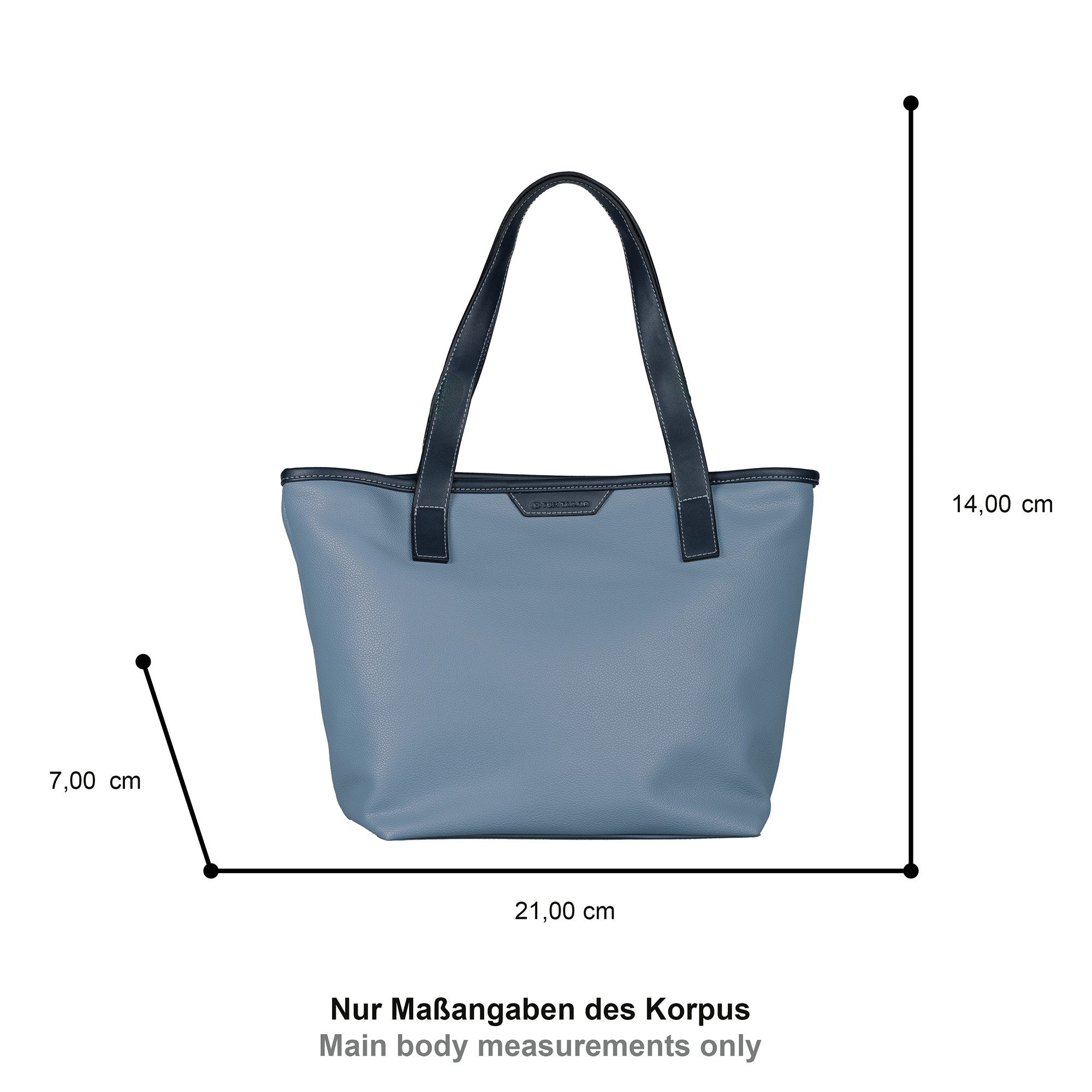 TOM TAILOR Shopper Leora, leichtgewichtige Styles aus fein genarbtem Lederimitat