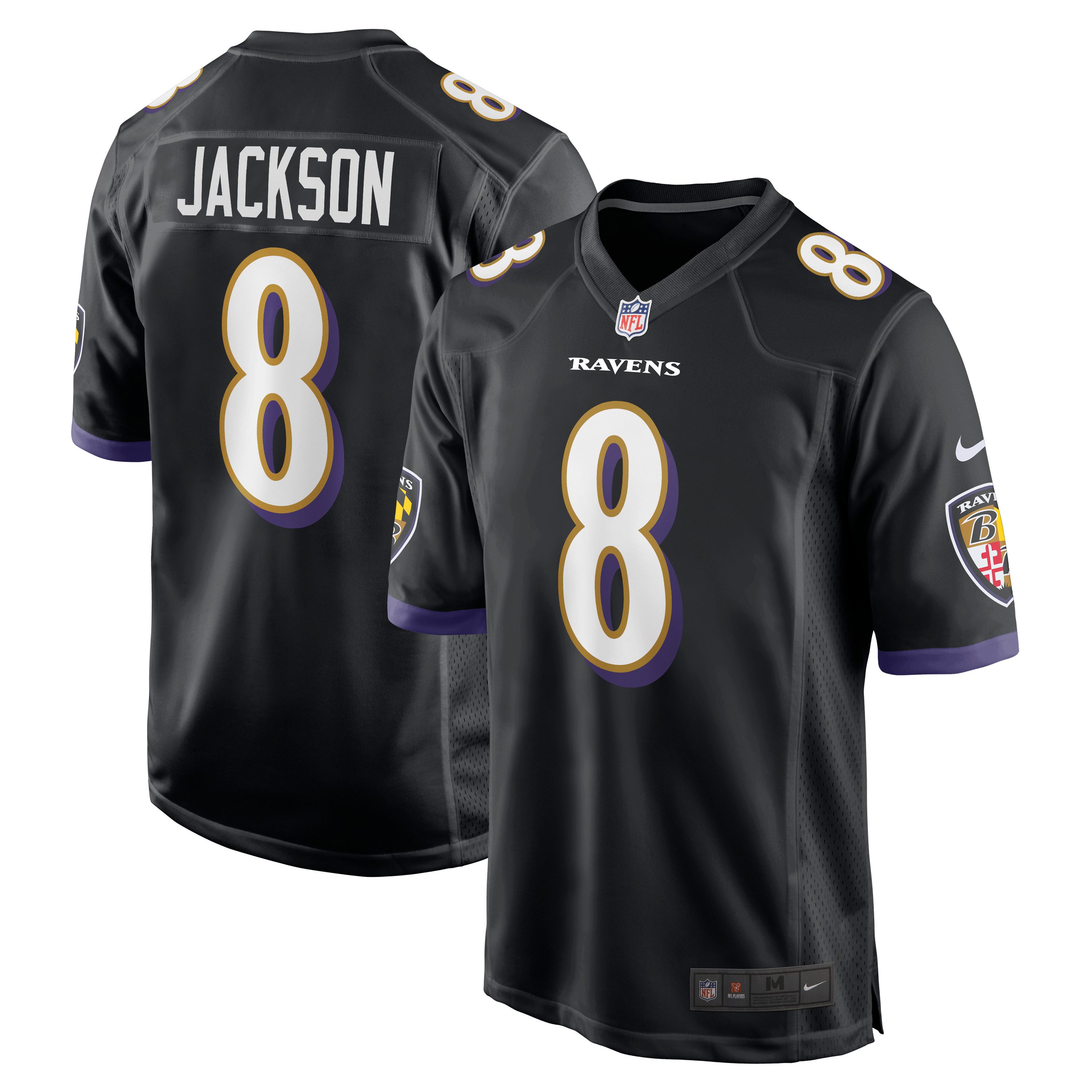 Nike Footballtrikot Nike Trikot Baltimore Ravens NFL Alt. Game Jersey Jackson 8