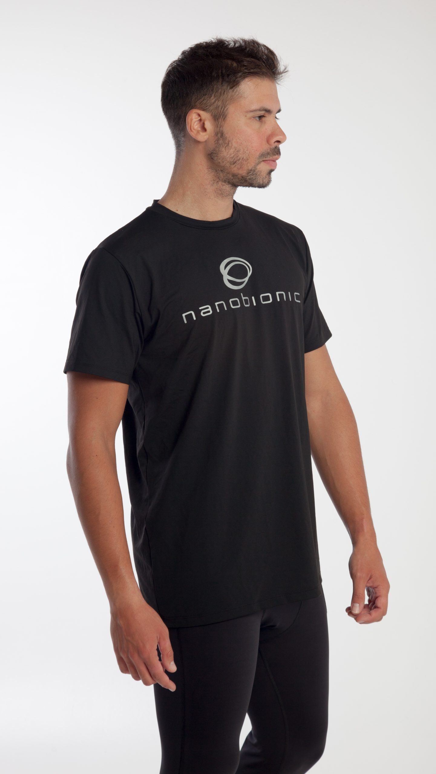Iconic NANOBIONIC®-Technologie, exklusive NANOBIONIC® Award) T-shirt (schwarz/silber) NANOBIONIC® www.nanobionic.de und (Innovative I-Tech Energiequelle!!, NASA - Funktionsshirt nahezu endlose Nanobionic® eine