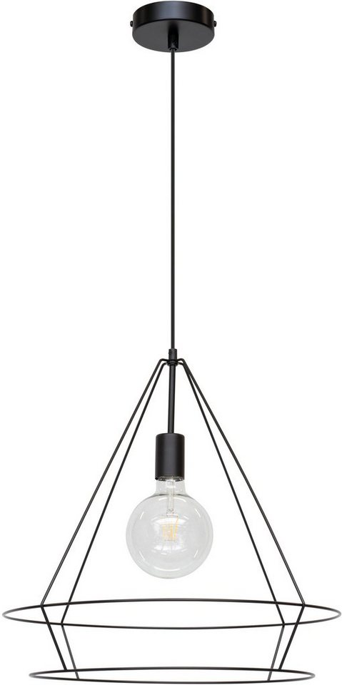 BRITOP LIGHTING Hängeleuchte Casa Triango, Leuchtmittel wechselbar, ohne  Leuchtmittel, Dekorative Leuchte aus Metall, passende LM E27 / exkl., Made  in Europe