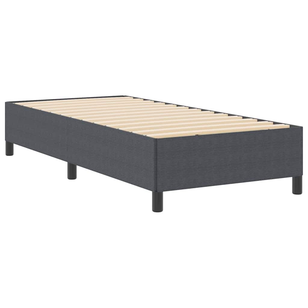 vidaXL Bett Bettgestell Dunkelgrau 80 x 200 cm Cordstoff (1-tlg)
