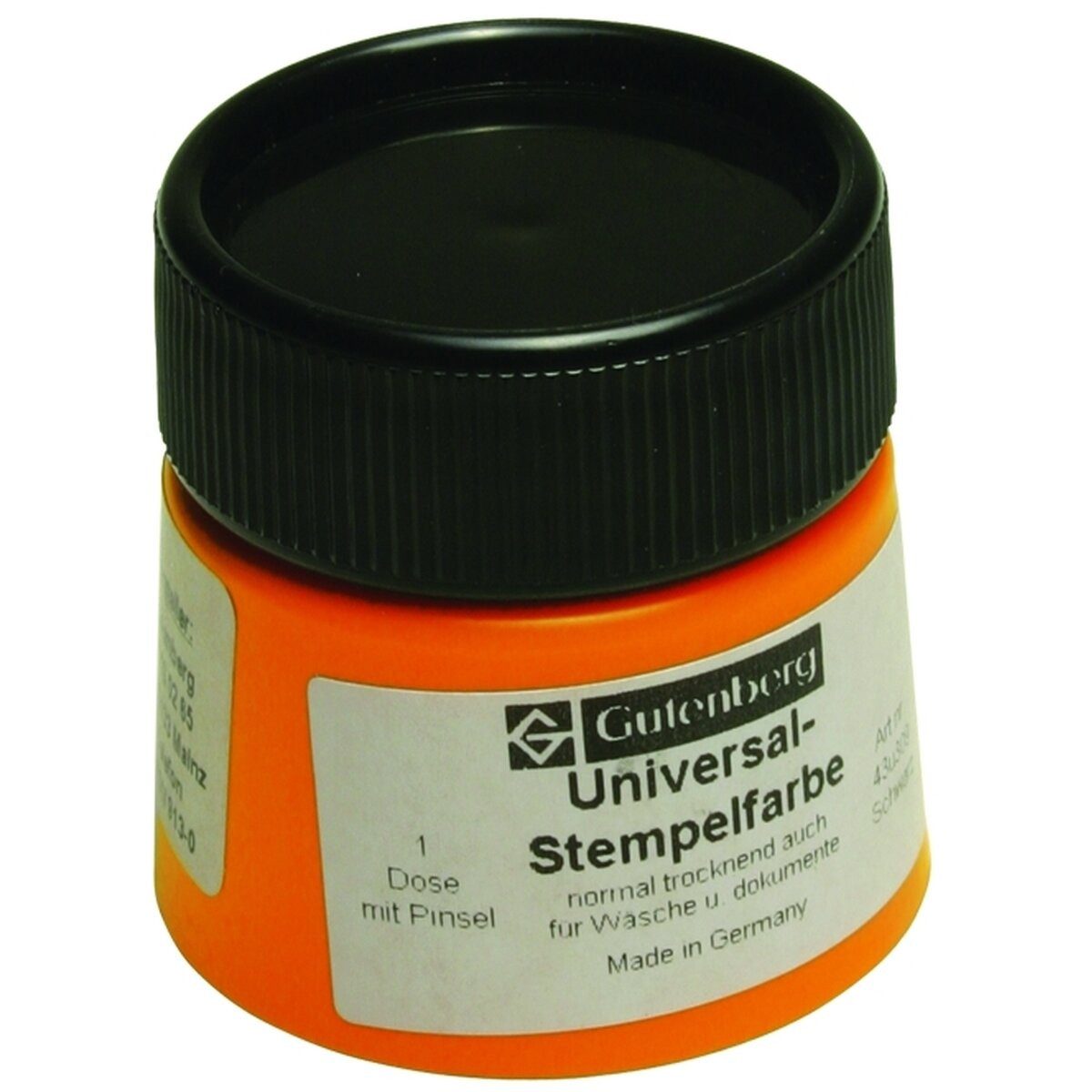 Gutenberg Stempel Stempelfarbe Universal 30ml schwarz