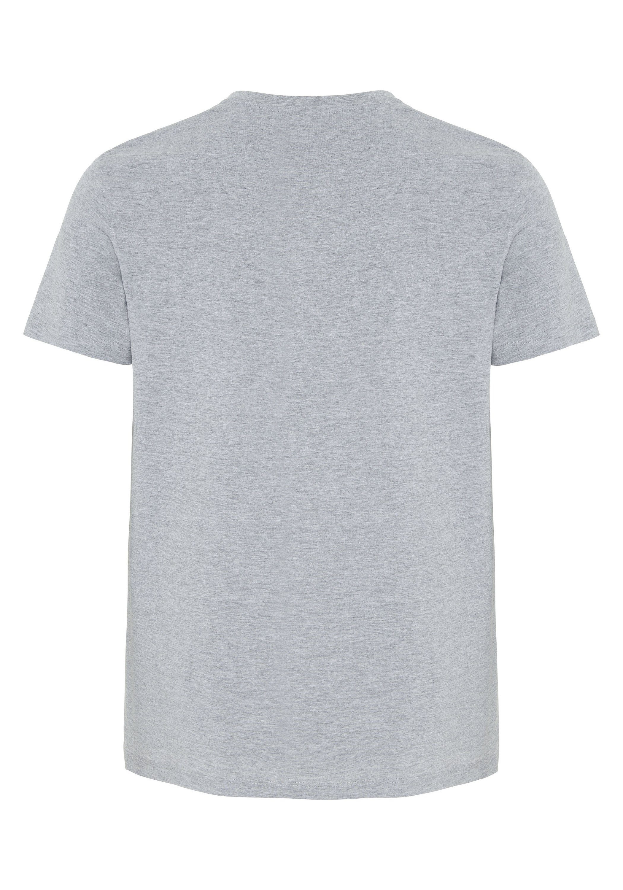 Jeans im Label-Trikot-Design Gray Oklahoma 17-4402M Melange Neutral Print-Shirt
