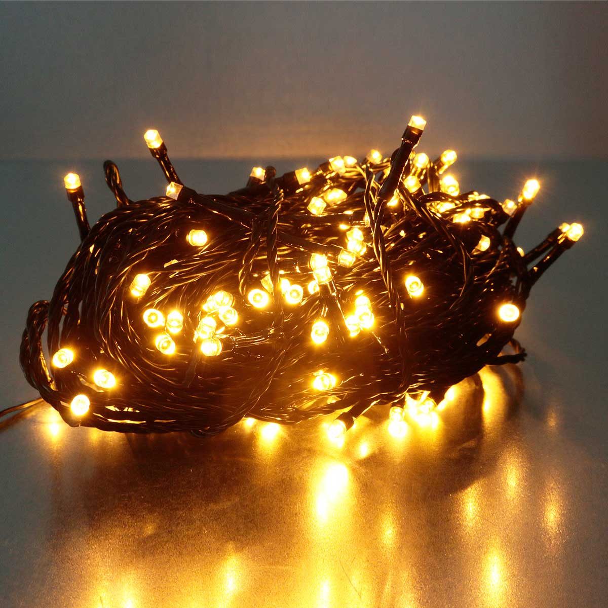 EGB LED-Lichterkette Batterielichterkette 18m, 180 LED IP44 Außen Timer