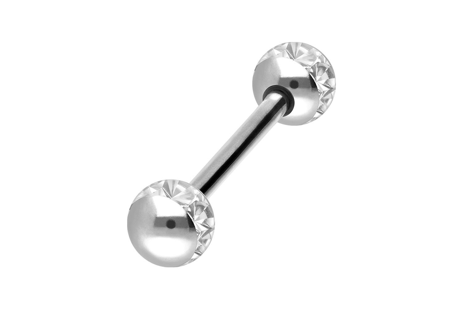 PIERCINGLINE Brustwarzenpiercing Titan Barbell EPOXY-RING-KUGELN (Barbells, 1-tlg)