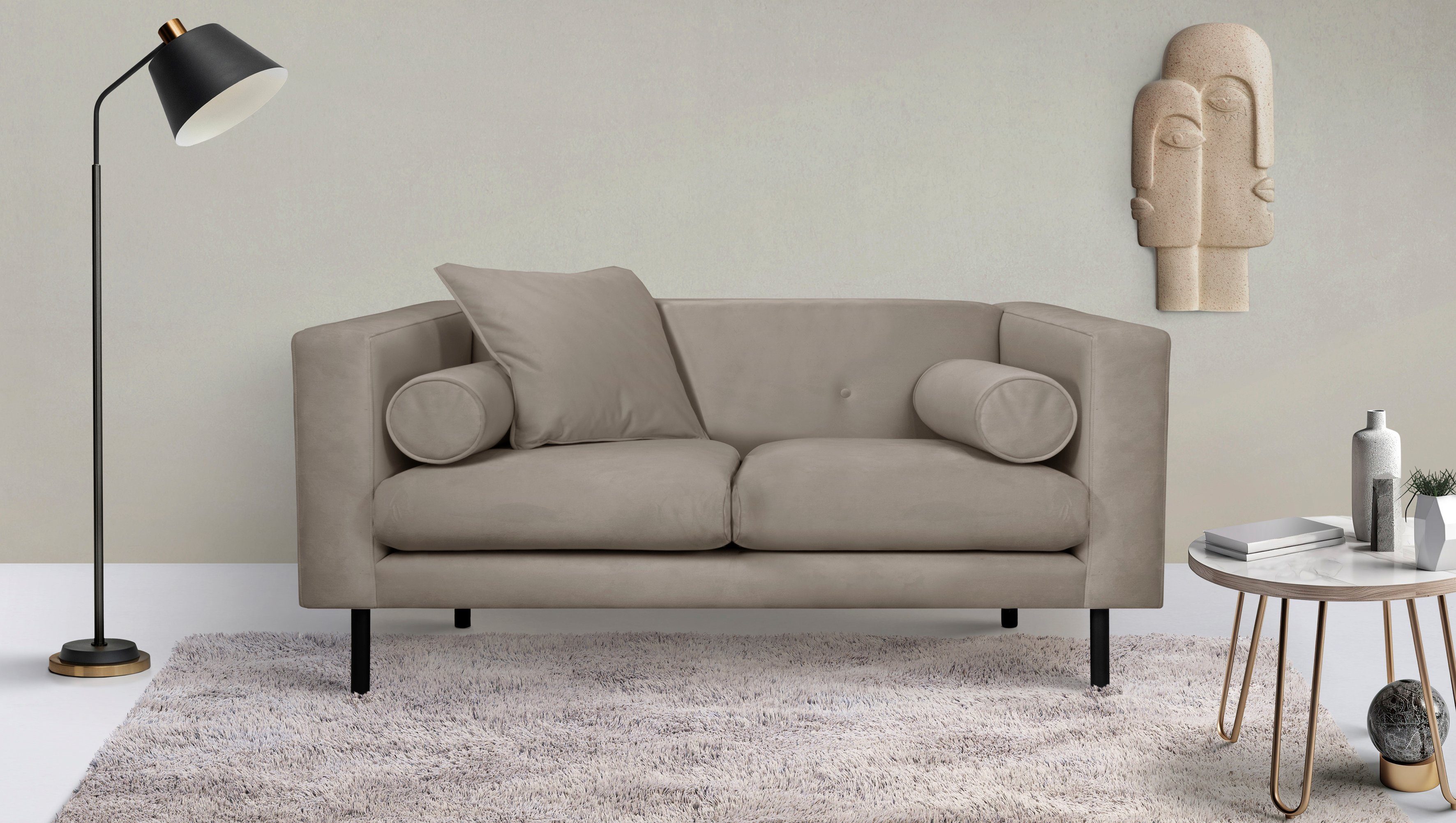 Home affaire 2-Sitzer "Lillibeth Designsofa mit Wellenunterfederung, Maße B günstig online kaufen