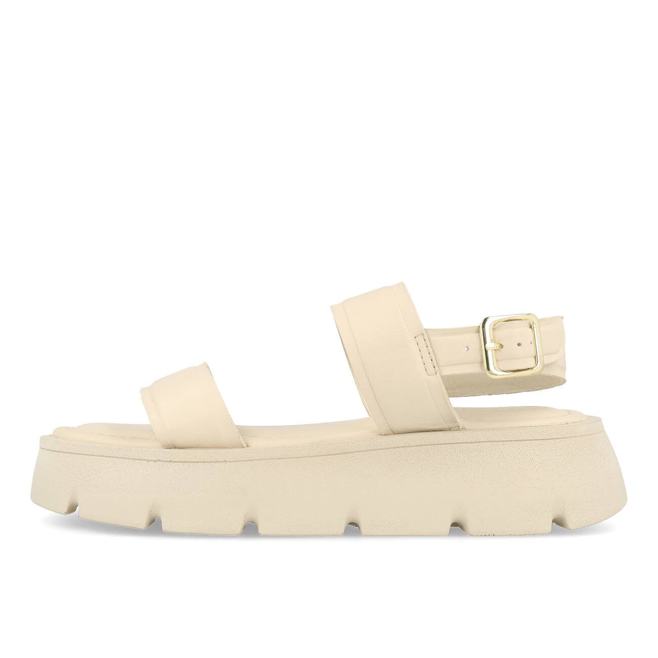 Sandale Tamaris 1-28713-20-458 Damen Leder Uni Plateau Tamaris Sandale Ivory