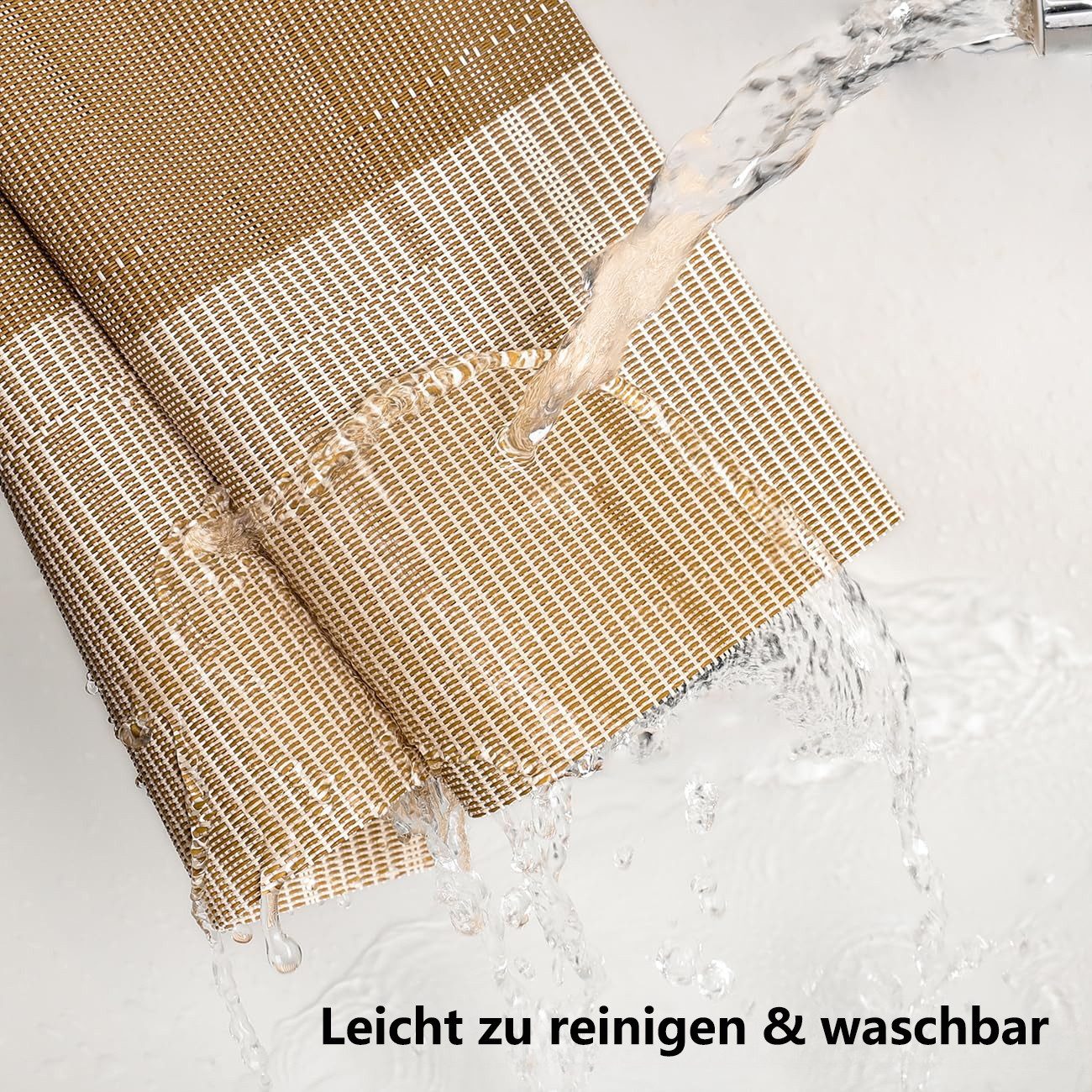FOUORTUNATE-BEE Tischläufer Tischläufer Modern Abwaschbar Outdoor Hitzebeständig PVC Tischläufer (für Häuser Restaurants Hotels Tischdeko)