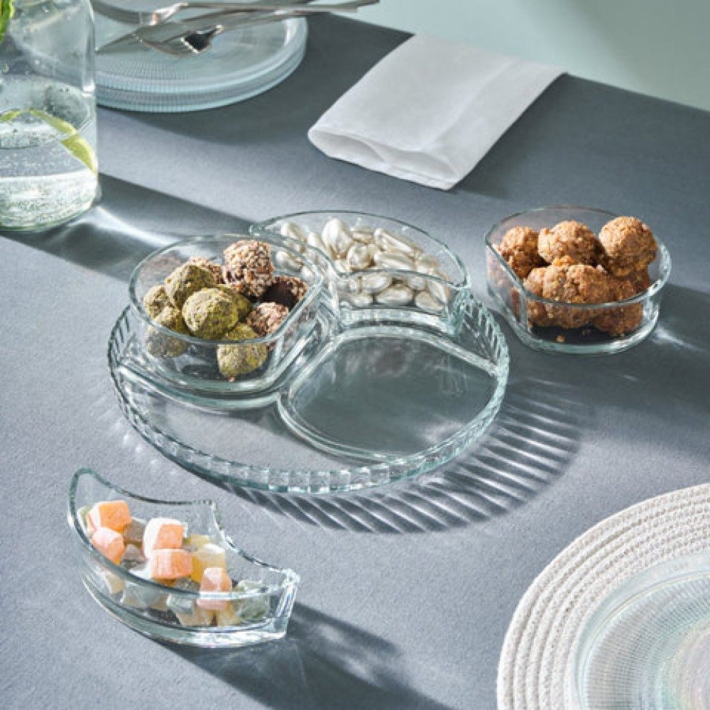 Karaca Kuchenteller Karaca Capri 5-teiliges Kuchenset Kuchenservice Kuchenteller Set