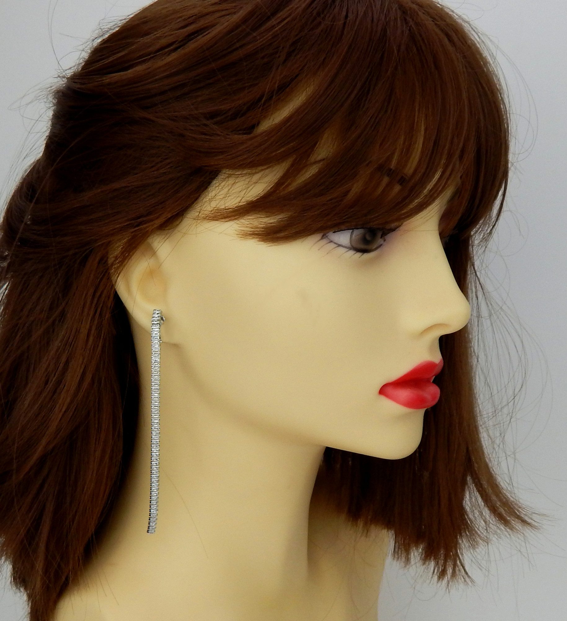 Ella Jonte Paar Ohrclips, lange Strass Glitzer Ohrringe gold oder silber günstig online kaufen