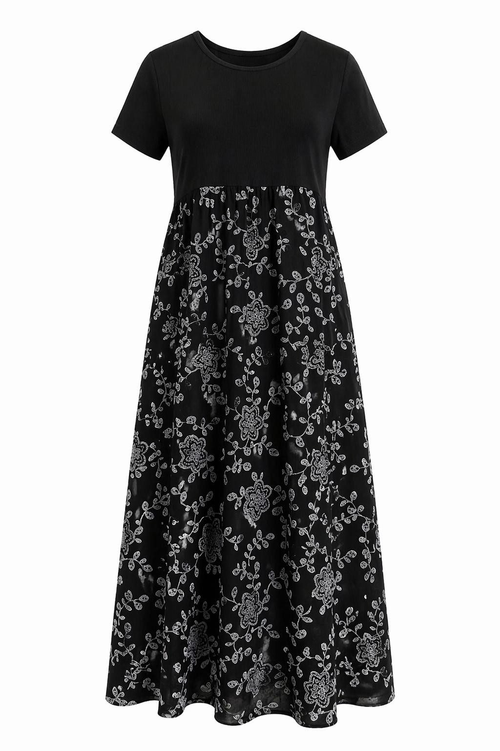 Mississhop Jerseykleid Damen Sommerkleid mit floralem Muster – Gr.(S/M)