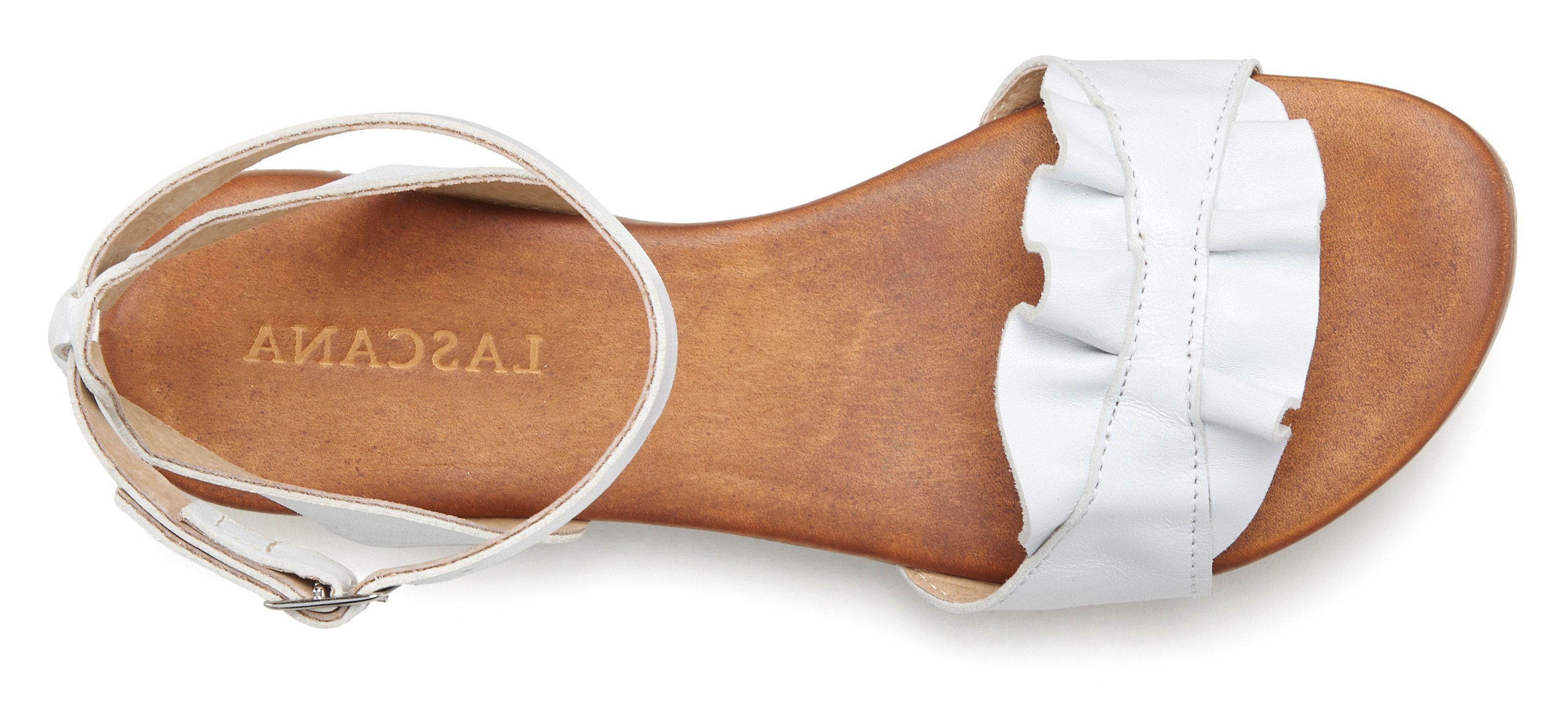 LASCANA Sommerschuh Sandale Sandalette, Sommerschuh, offener Schuh aus Leder