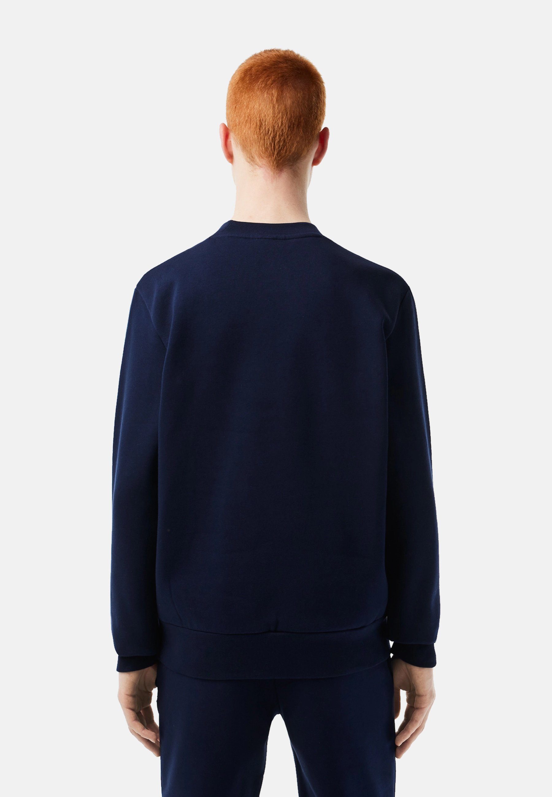 Lacoste Sweatshirt Pullover Sweatshirt aus aufgerauter Baumwolle mit (1-tlg)