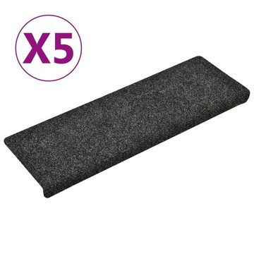 Teppich Treppenmatten 5 Stk Grau 65x21x4 cm Nadelvlies Stufenteppich, vidaXL, Höhe: 4 mm