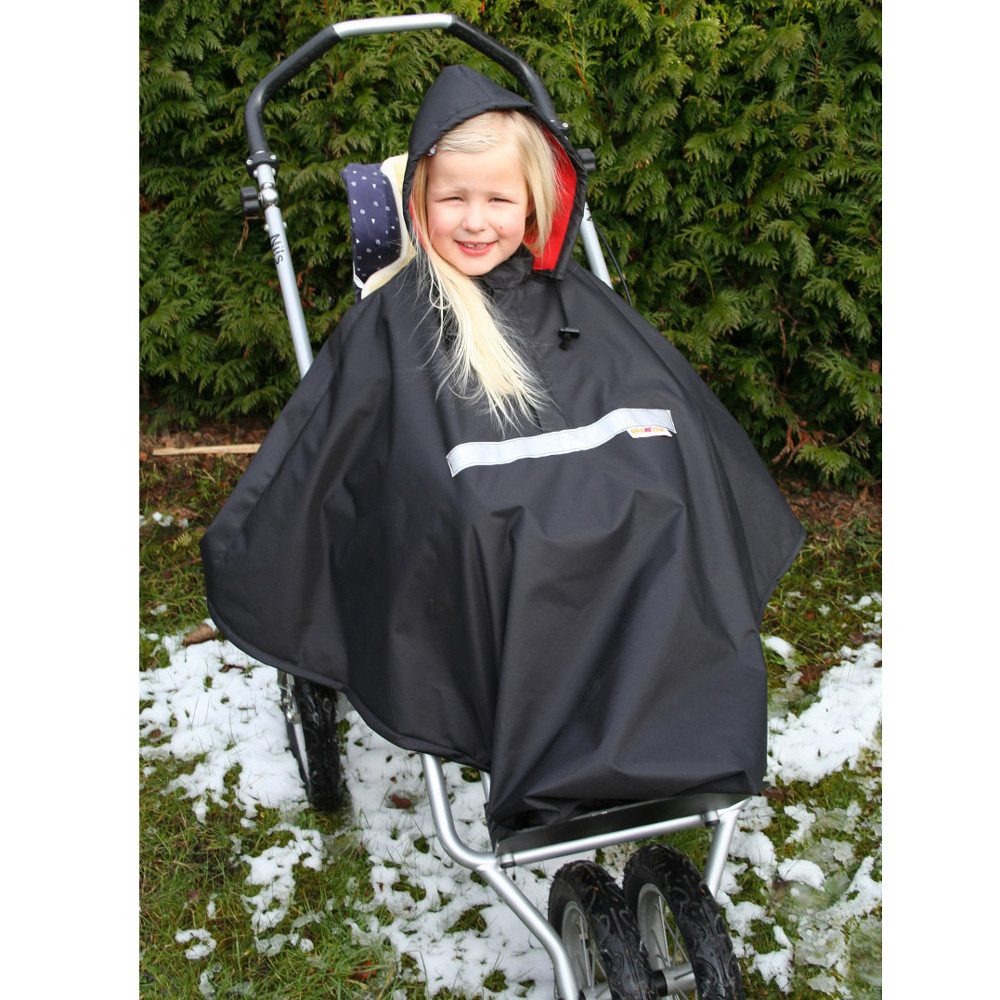 ORGATERM Fußsack Orgaterm Kinder-Poncho mit Nylon Fleece