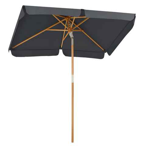 SONGMICS Sonnenschirm, Sonnenschutz, Schirmmast und Schirmrippen aus Holz