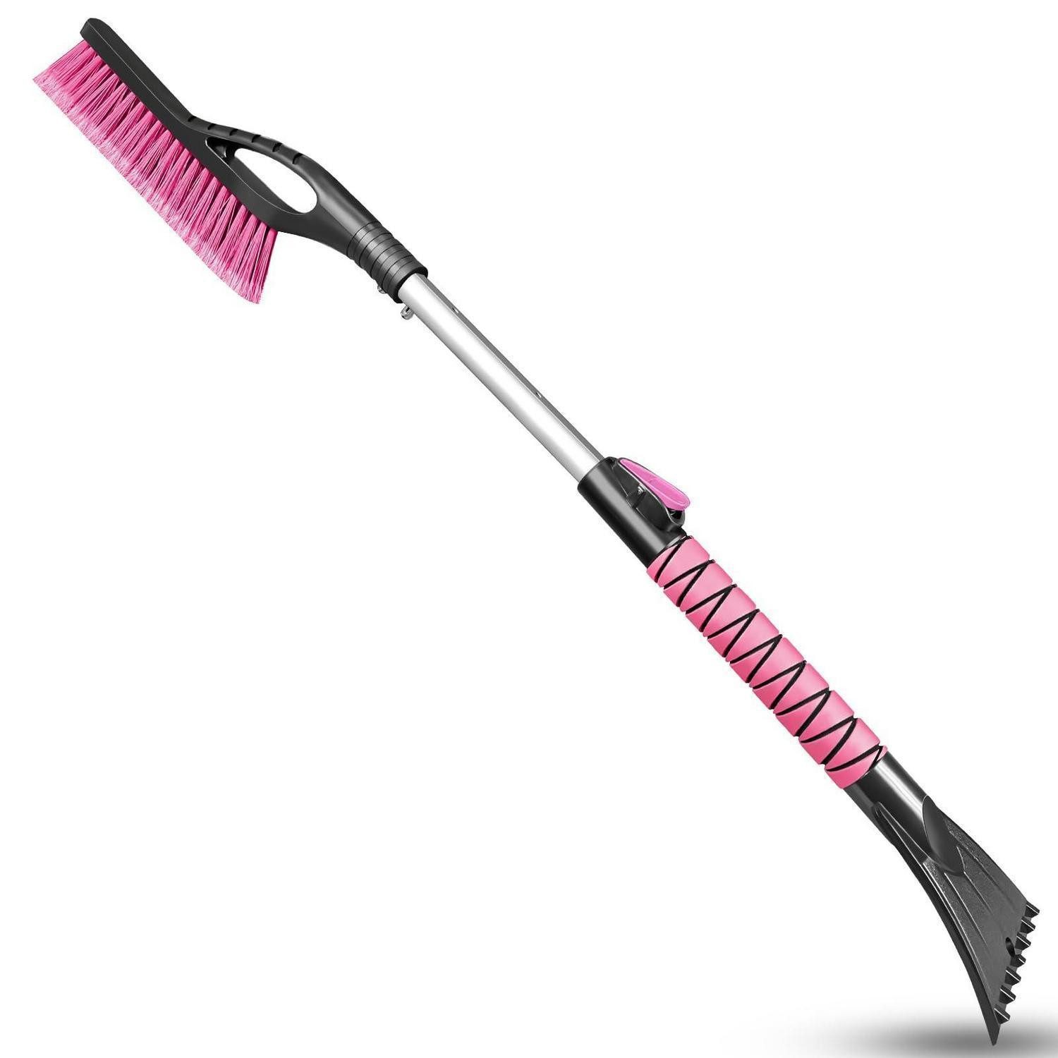 LuxusKollektion Eiskratzer Eiskratzer ausziehbar Schneebürste Schaumstoffgriff Rose 84CM