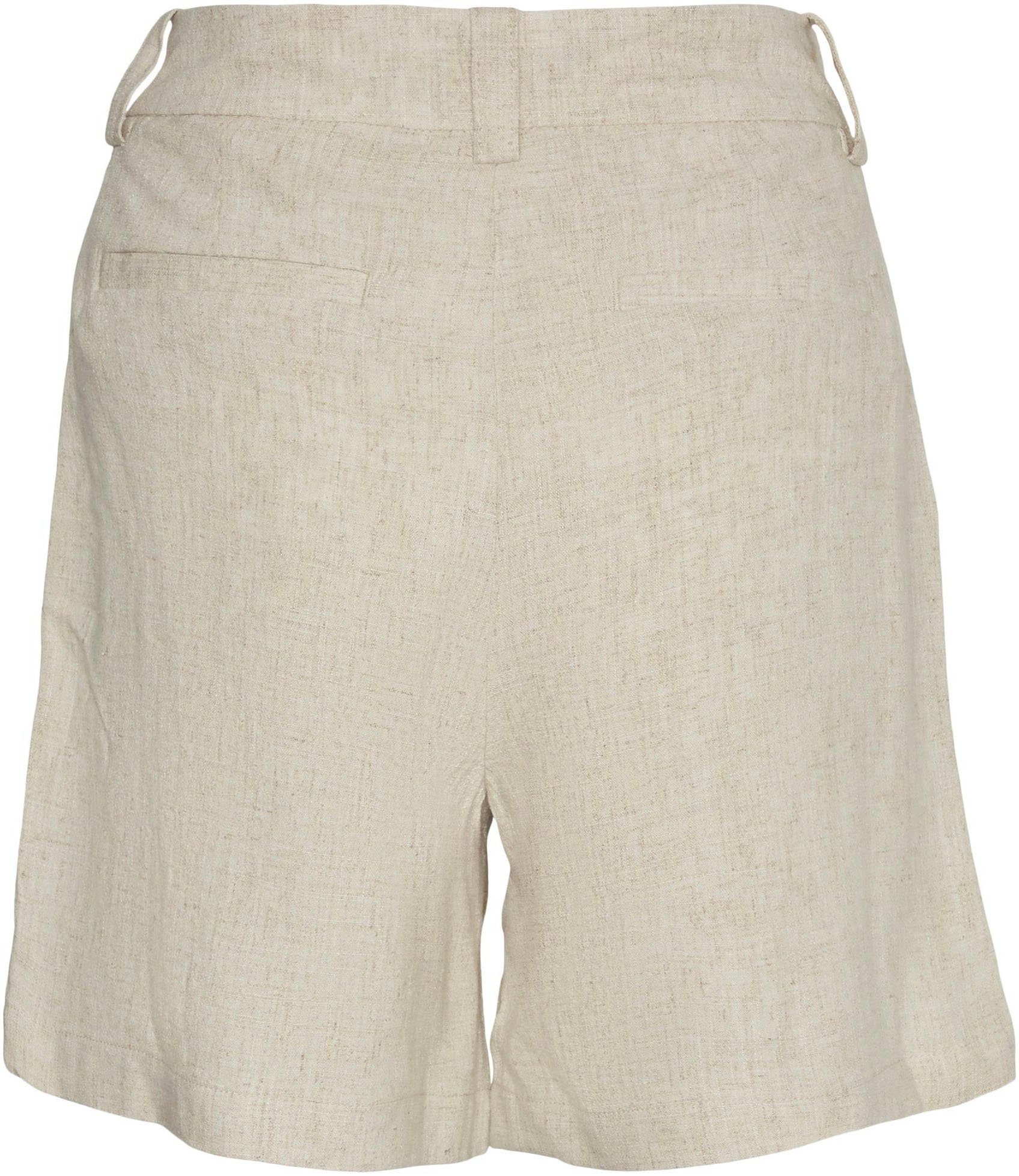 Vero Bermudas SHORTS VMVERHERA MR LINEN mit Tone LONG Oatmeal Moda Nature Leinen-Anteil