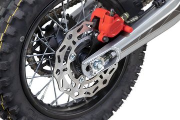 Nitro Motors Dirt-Bike 125cc Dirtbike 14/12" Kickstarter 4-Gang Manuell Pitbike Crossbike, 4 Gang