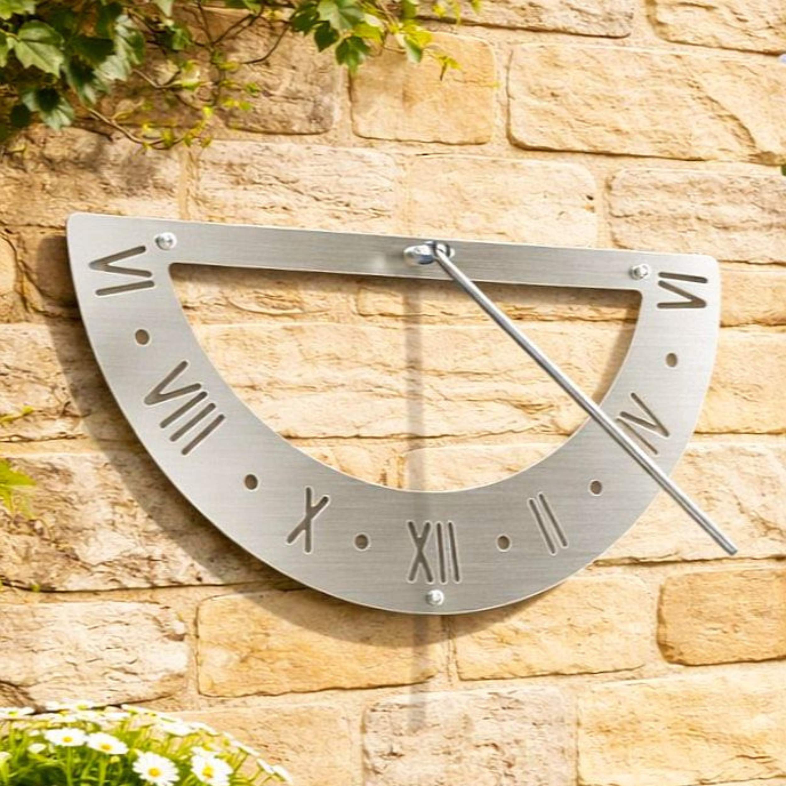 DanDiBo Sonnenuhr Gartenuhr Garten Edelstahl Wand 70cm Rostfrei 96687 Wetterfest Outdoor