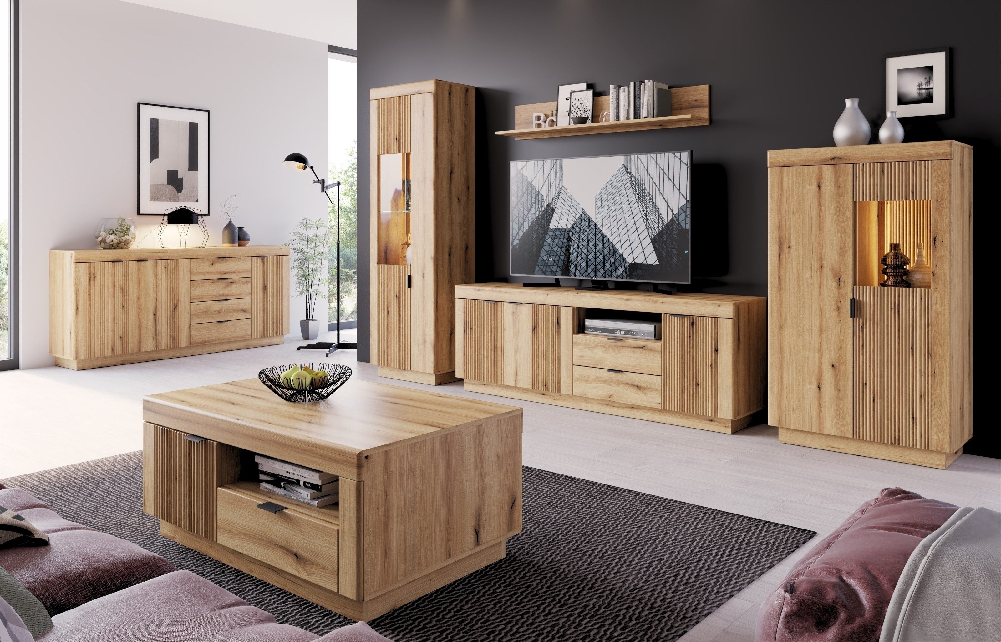 freiraum Wandboard DELAMAR, in COAST EVOKE EICHE DEKOR - 135x22x22cm (BxHxT)