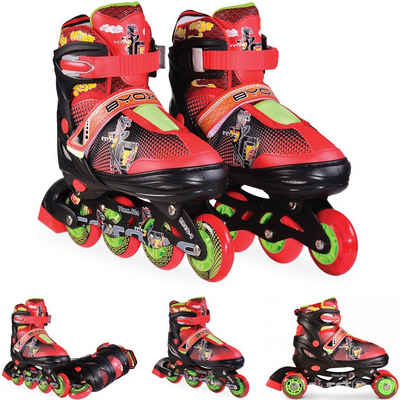 Byox Inlineskates Inliner Kinder Mask, schwarz Größe L 38-41 verstellbar, PU, ABEC-7 Lager