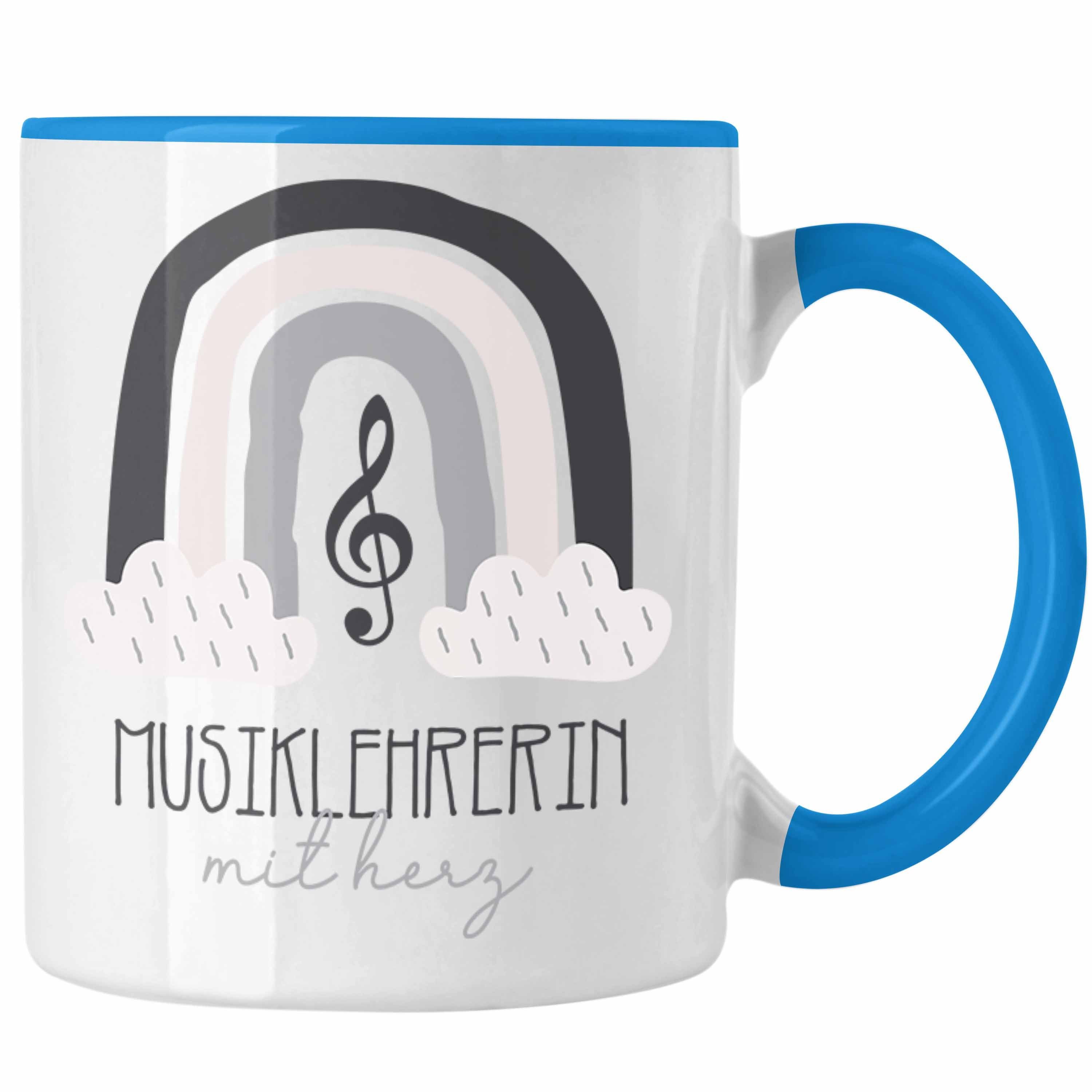Trendation Tasse Musiklehrerin Tasse Geschenk Danke Kaffeetassse Geschenkidee für XXXM Blau