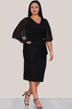 Modabout Abendkleid Damen Midikleid Sommerkleid für große Größen - NELB0553D9563SYH (1-tlg)