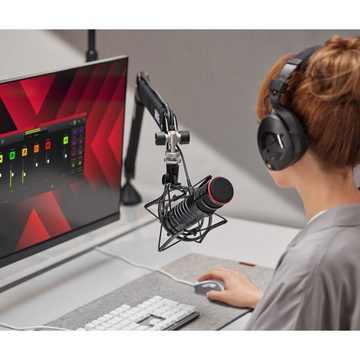 RODE X Streaming-Mikrofon XDM-100 Bundle (USB-Mikrofon Set), mit Kopfhörer-Stativ