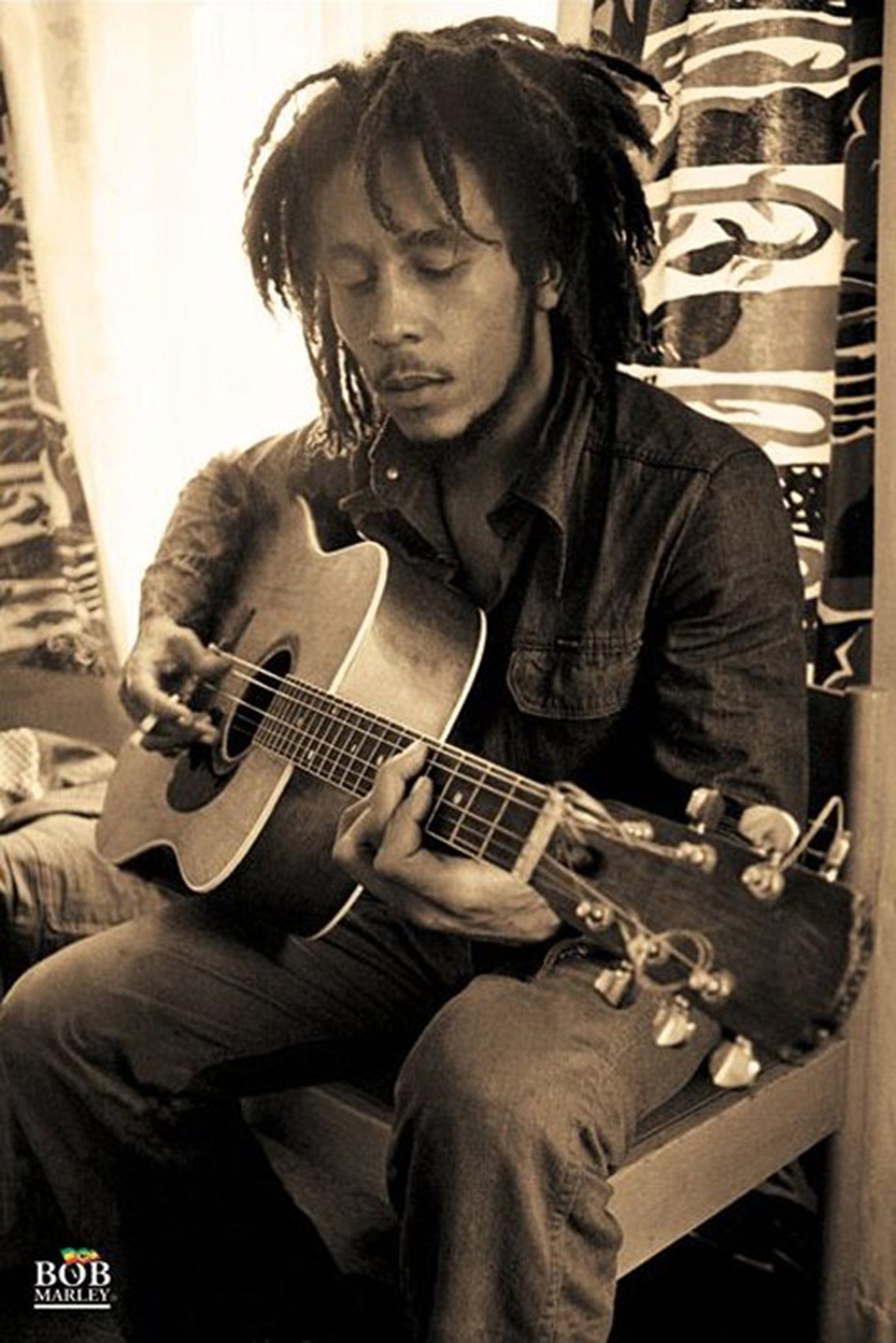 PYRAMID Poster Bob Marley Poster Gitarre 61 x 91,5 cm günstig online kaufen