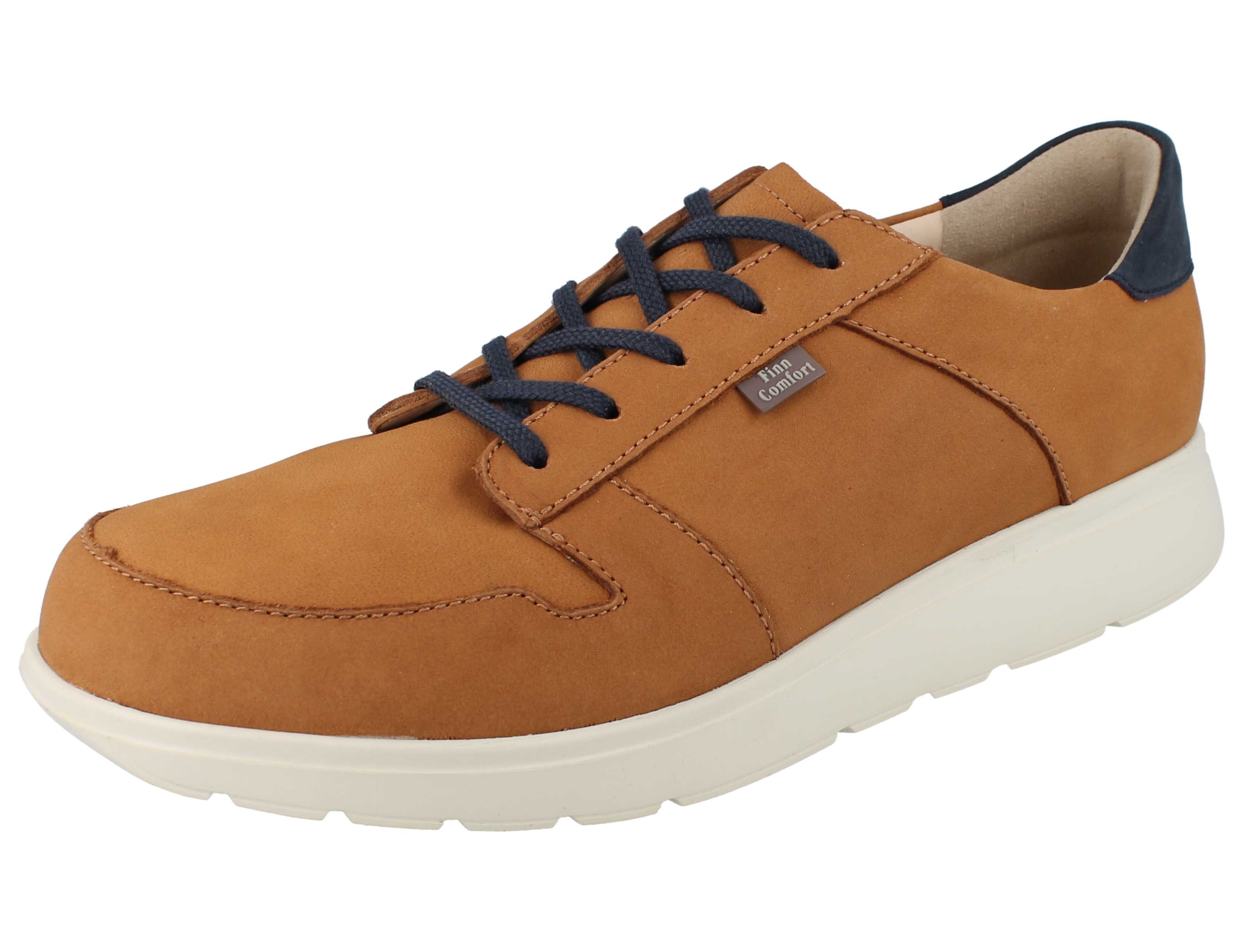 Finn Comfort FINN COMFORT Timaru Herren Halbschuhe mit Reißverschluss brandy Schnürschuh