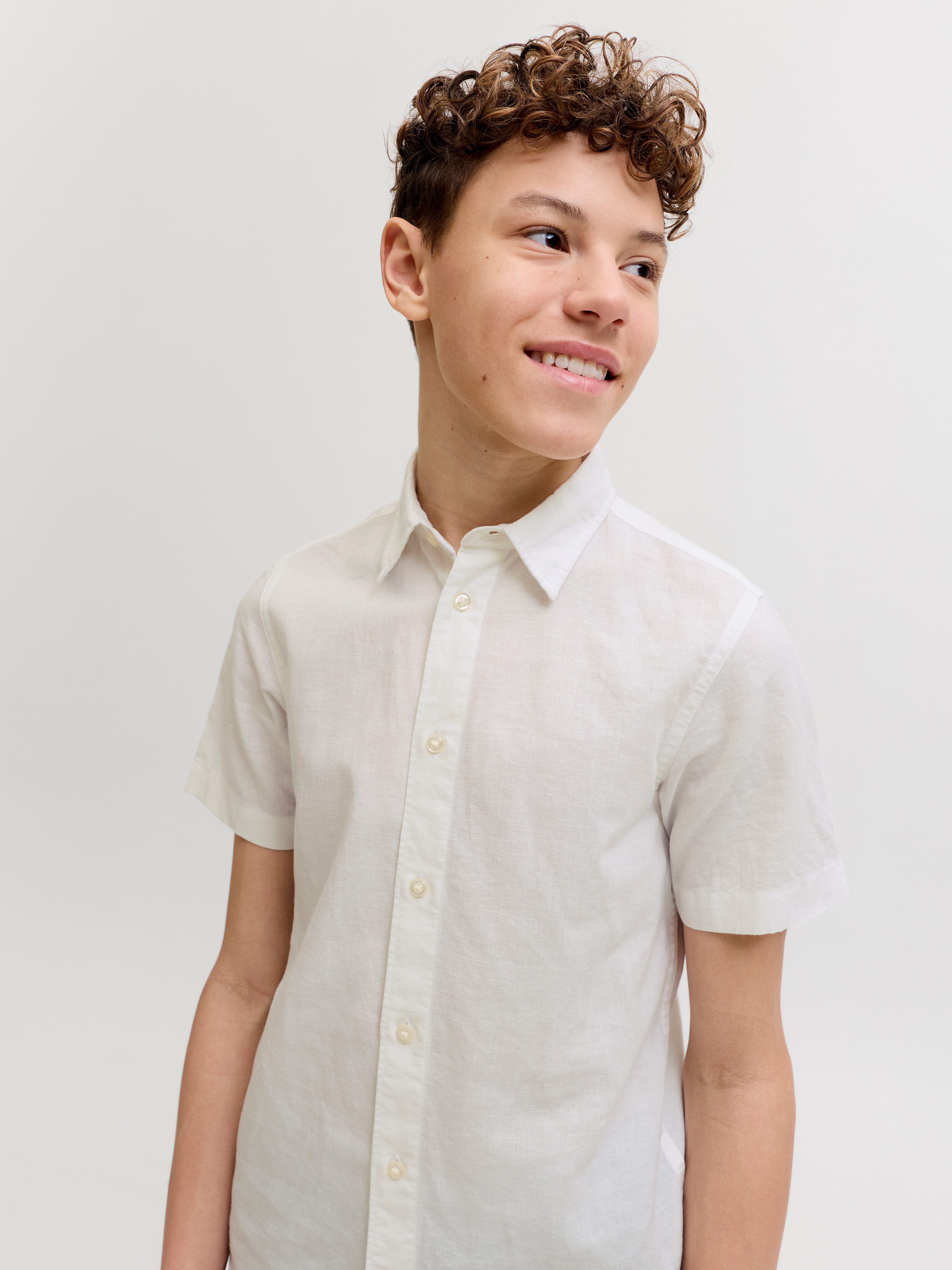 Kurzarmhemd JJEBREEZE LINEN BLEND SHIRT S/S SN JNR