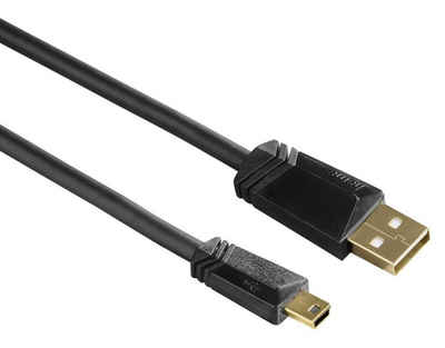 Hama »Hama USB-Kabel Mini-B-Stecker Mini-USB für Navi MP3 PC HDD Handy Datenkabel etc Knickgeschützt Schwarz« USB-Kabel, Standard-USB, Mini-USB (150 cm)