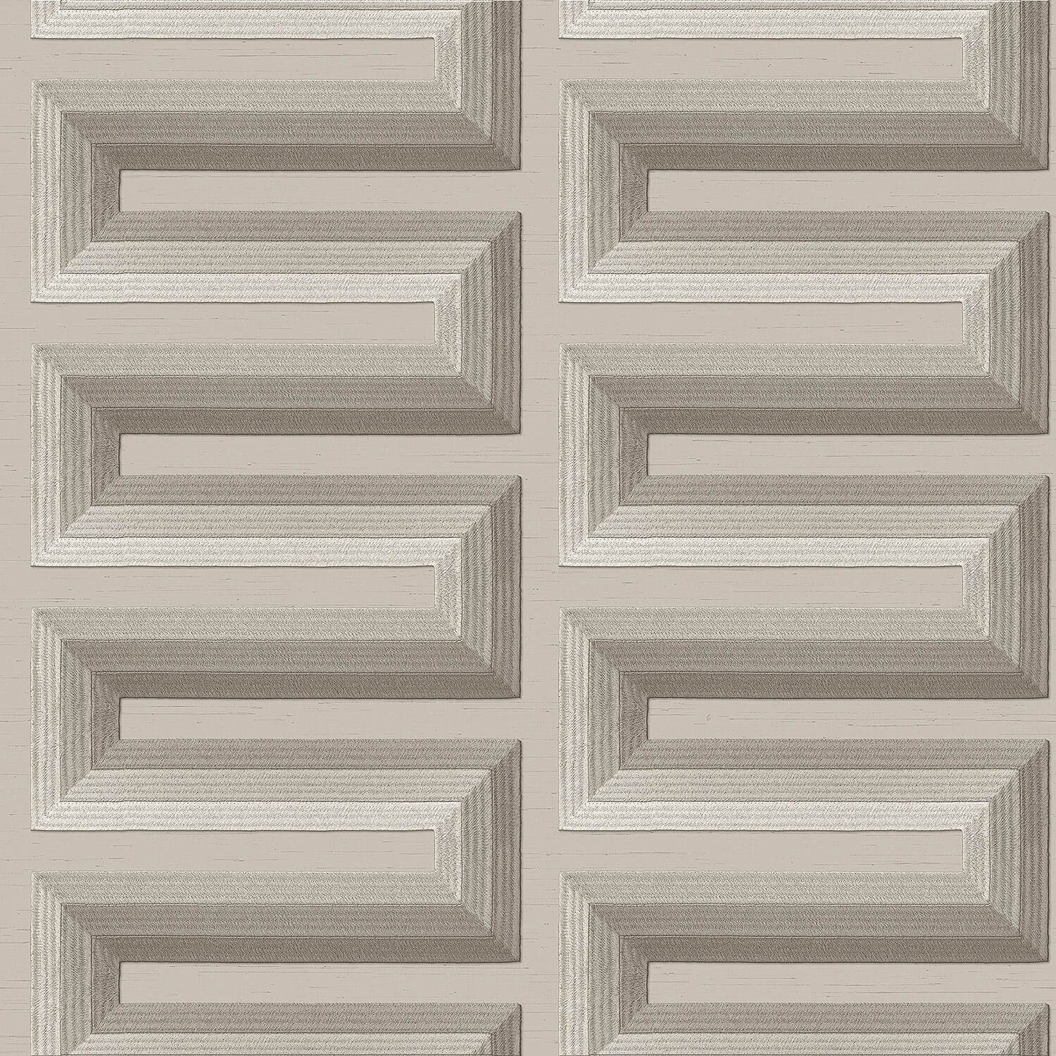 Profhome 3D-Tapete RE521073-DI 3D Tapete geometrisch glänzend grau kiesel-grau, strukturiert, (1 Rolle, 5,33 qm), heißgeprägte Vliestapete, grau