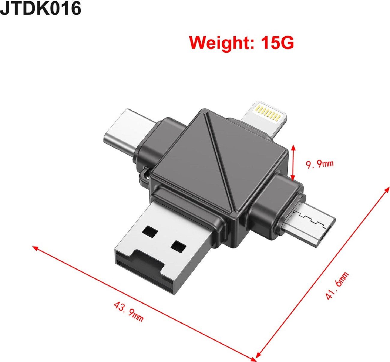 Xssive Speicherkartenleser Multifunktionaler 4in1 Kartenleser – USB & USB-C High-Speed Adapter, schnelle Datenübertragung, stoßfeste Material
