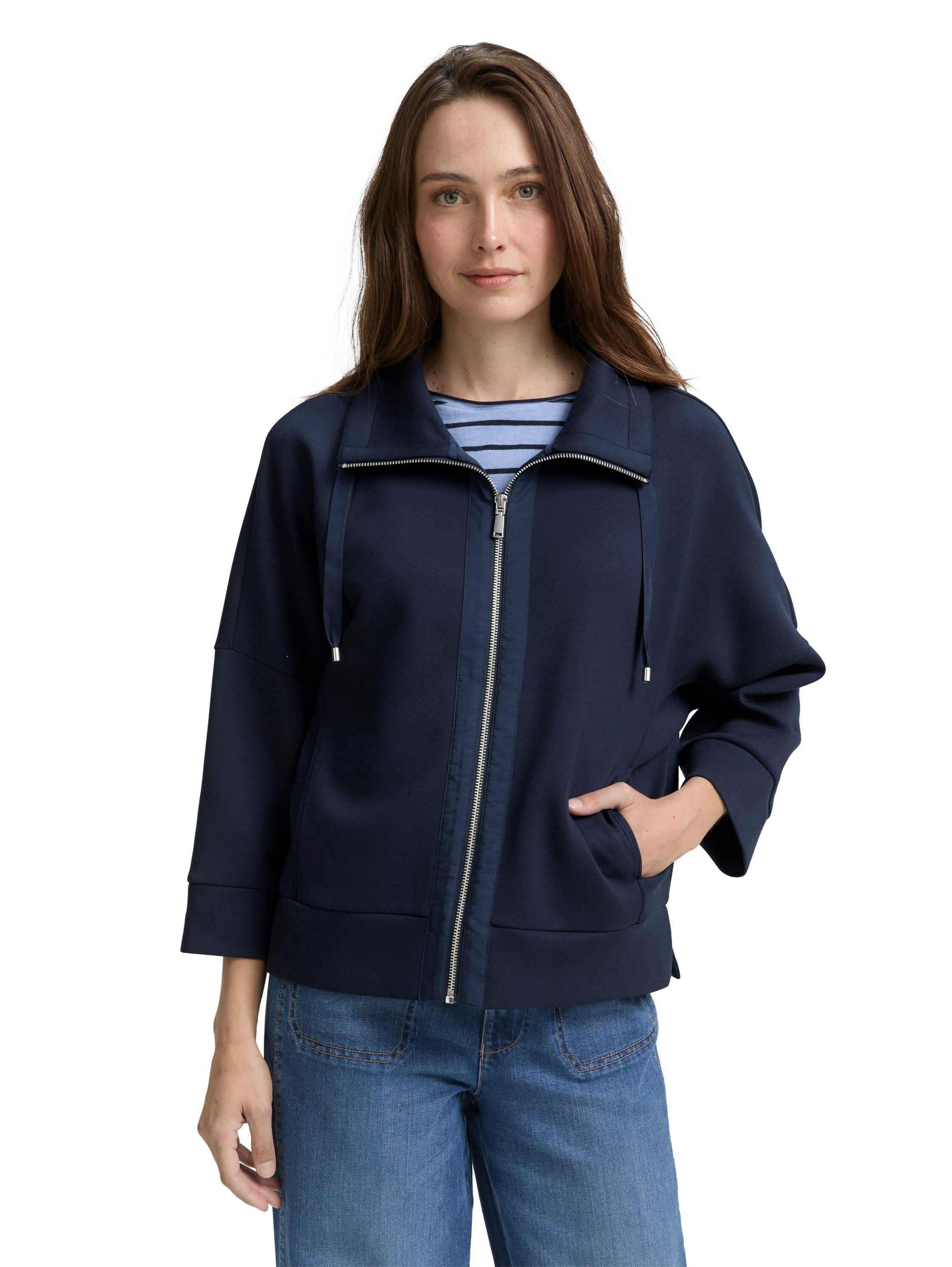 TOM TAILOR Sweatjacke Boxy mit Taschen günstig online kaufen