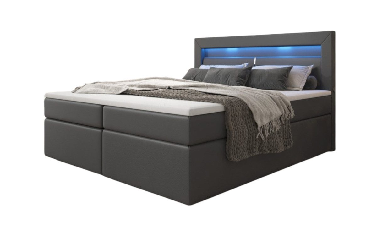 Luxusbetten24 Boxspringbett Repos, mit LED-Beleuchtung und günstig online kaufen