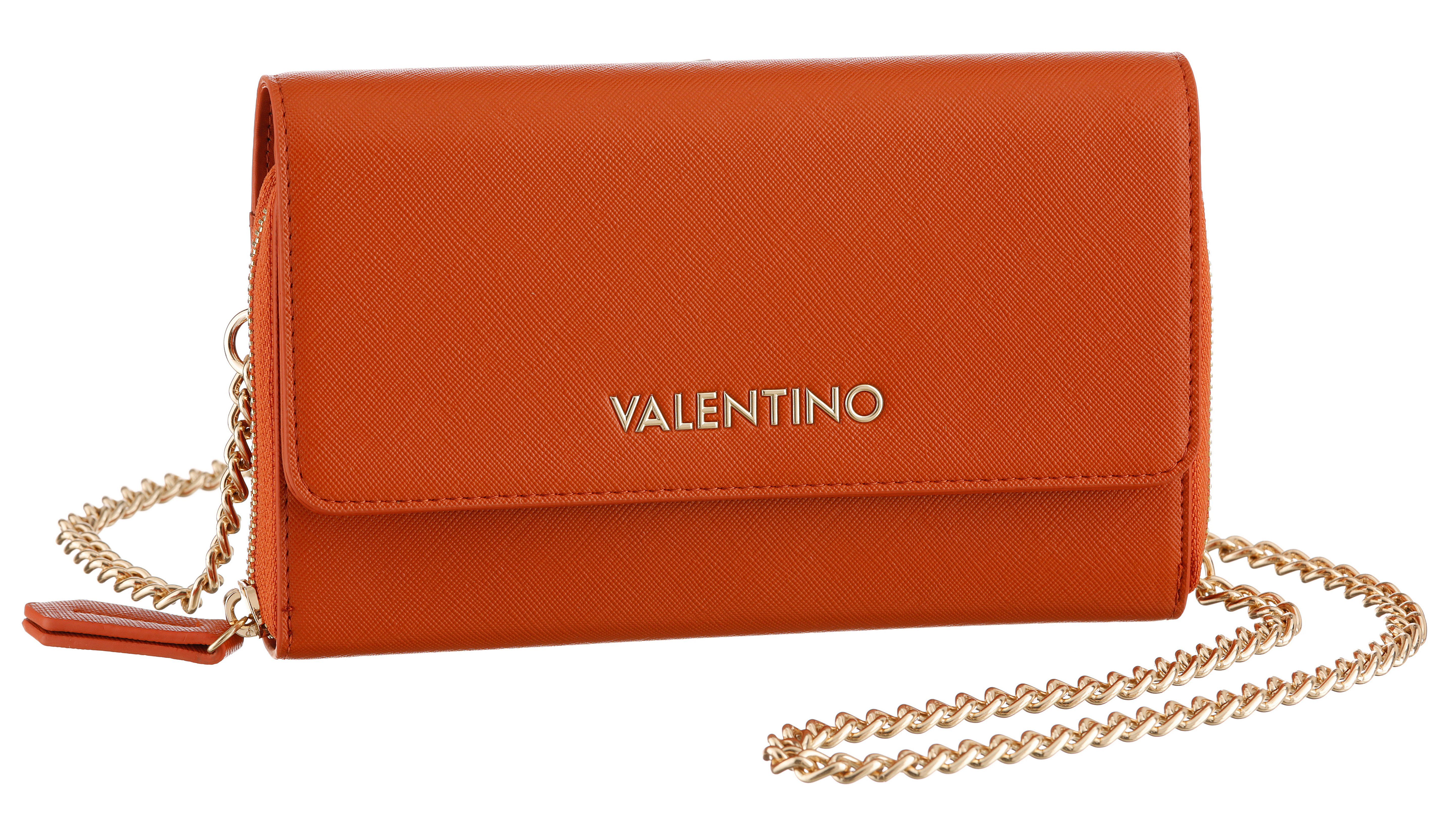 VALENTINO BAGS Geldbörse ZERO RE, mit Tragekettchen orange | 