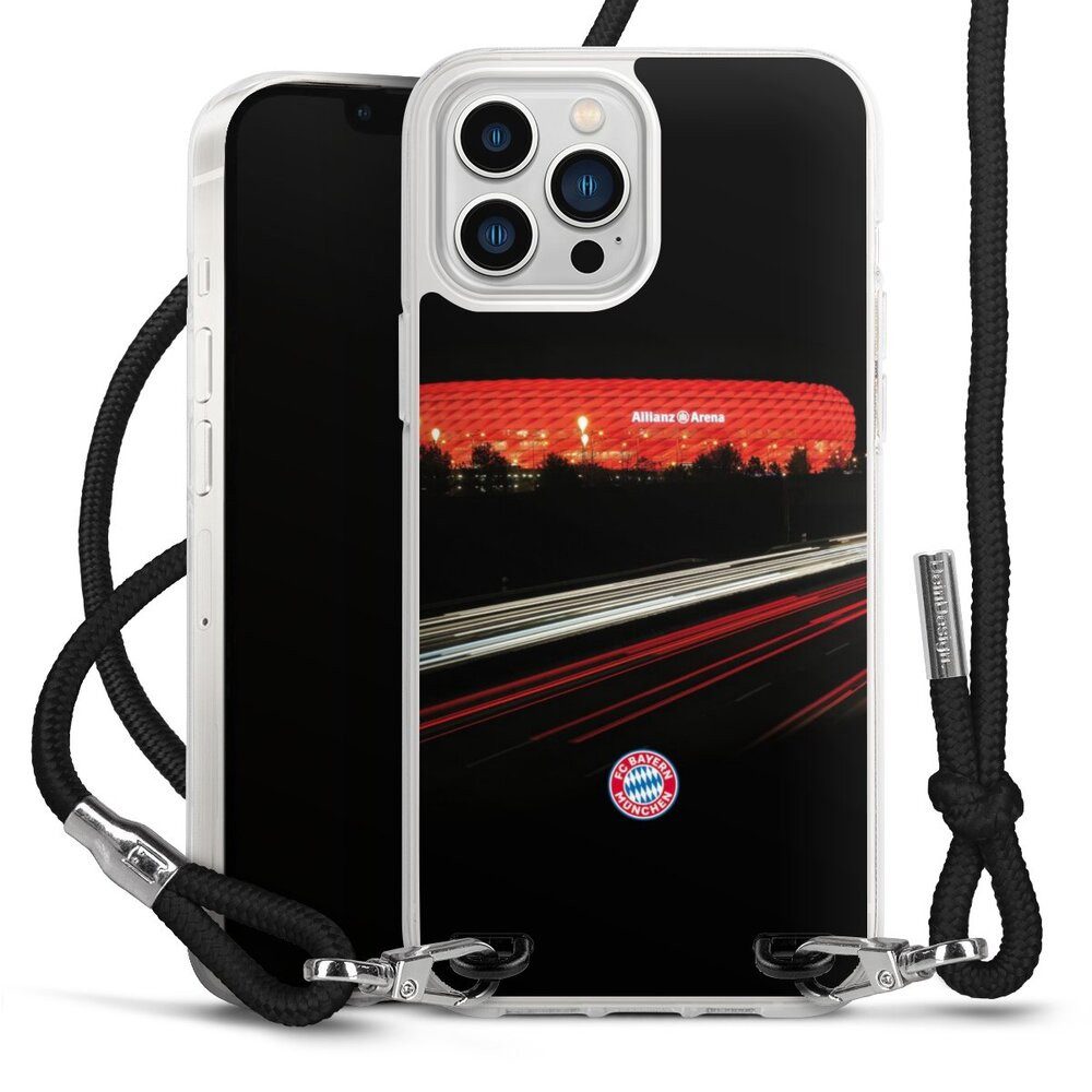 DeinDesign Handyhülle FC Bayern München FCB Stadion FC Bayern München Allianz Arena, Apple iPhone 13 Pro Max Handykette Hülle mit Band Case zum Umhängen