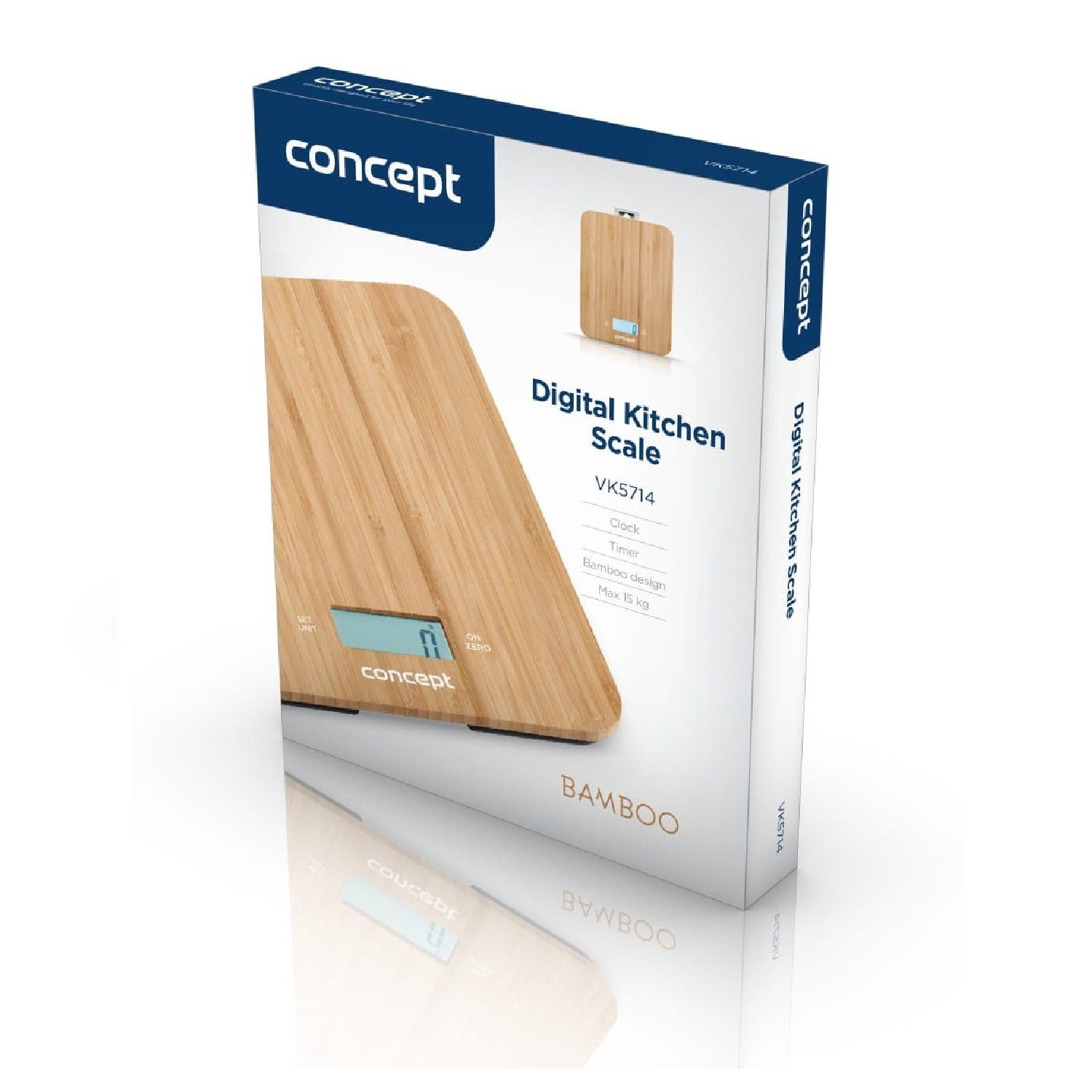 Concept Küchenwaage VK5714, Abmessungen der Waage: 216 x 176 x 15 mm