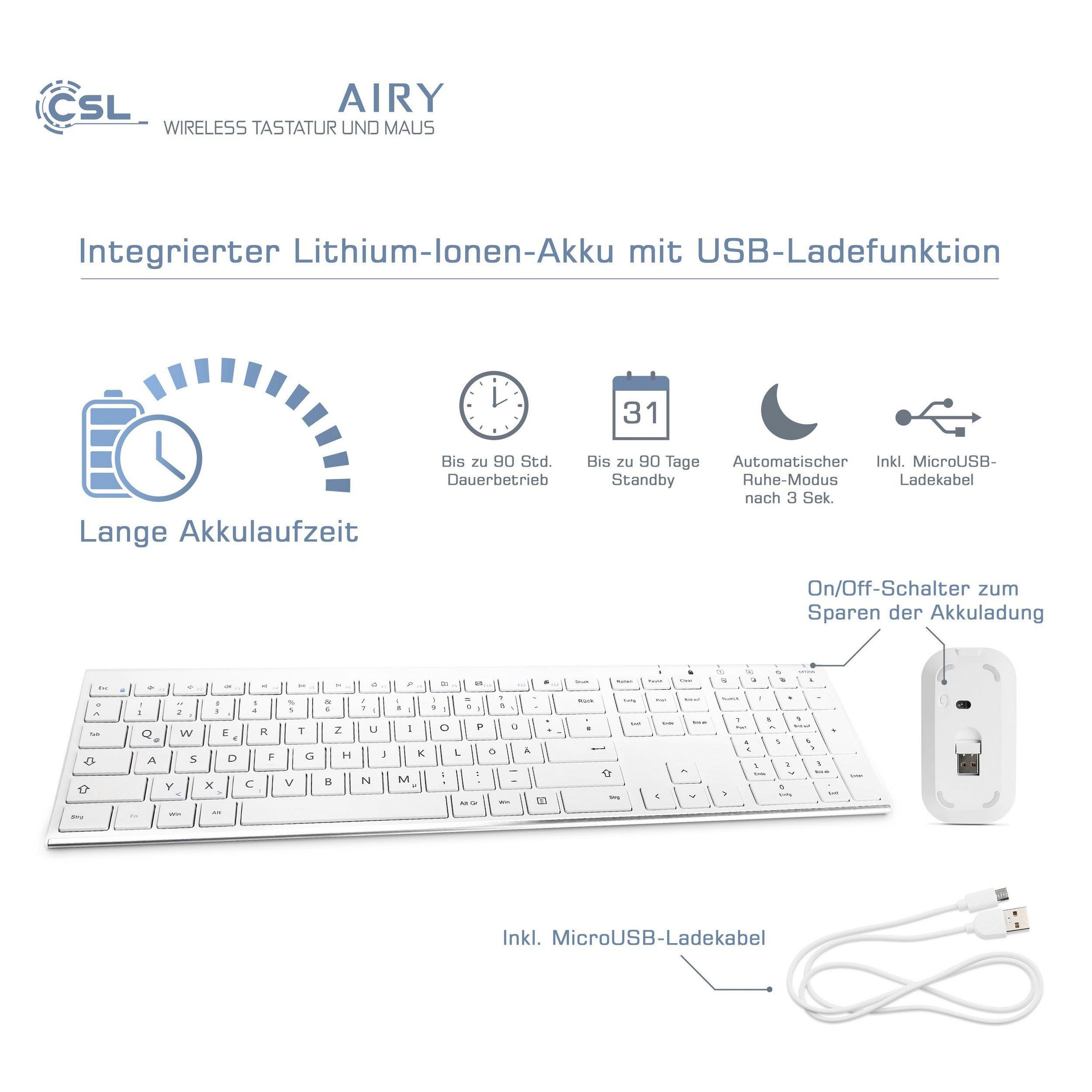 CSL AIRY Tastatur- Maus-Set und