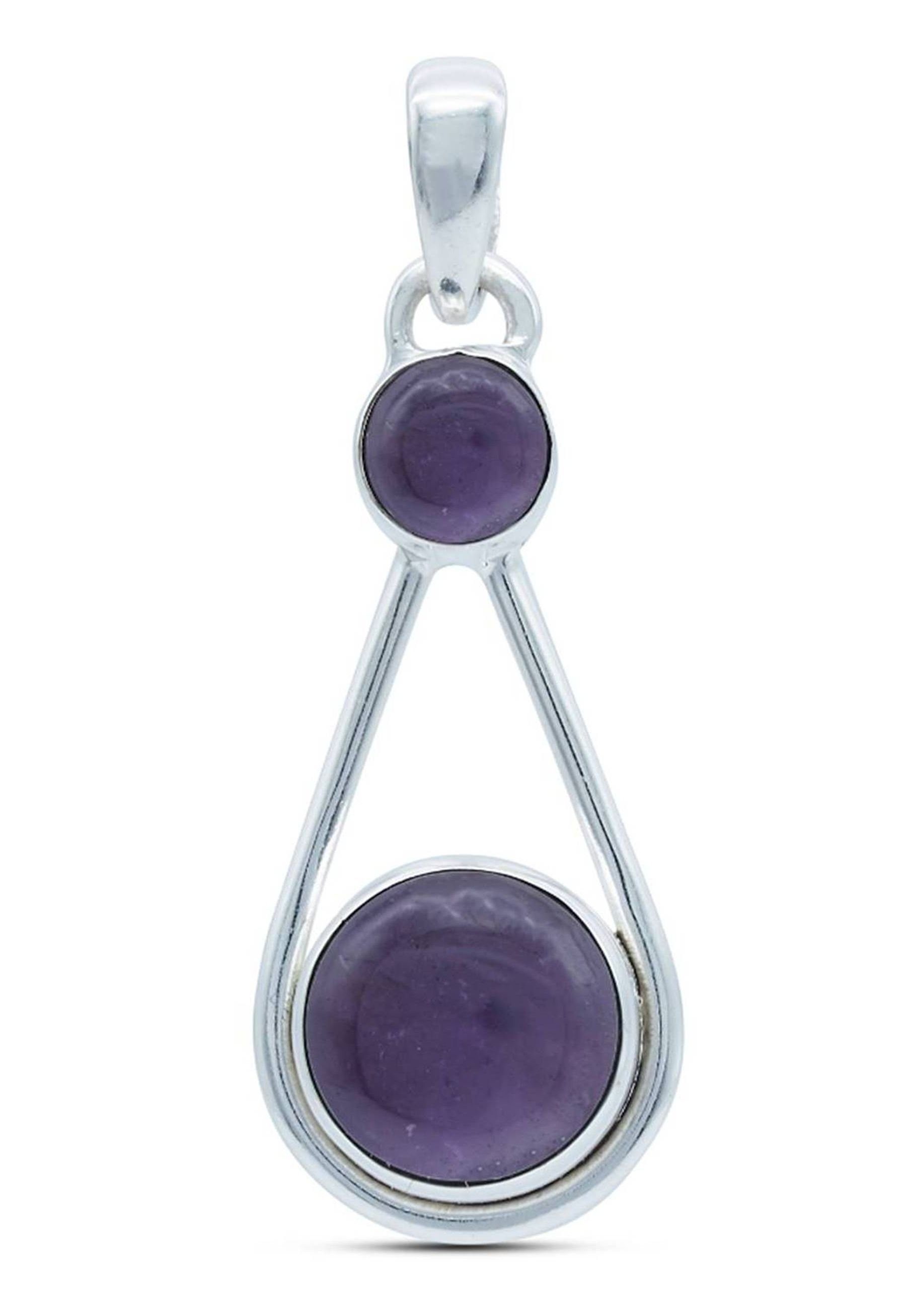 Kette mit mantraroma 925er SilbermitAmethyst Anhänger