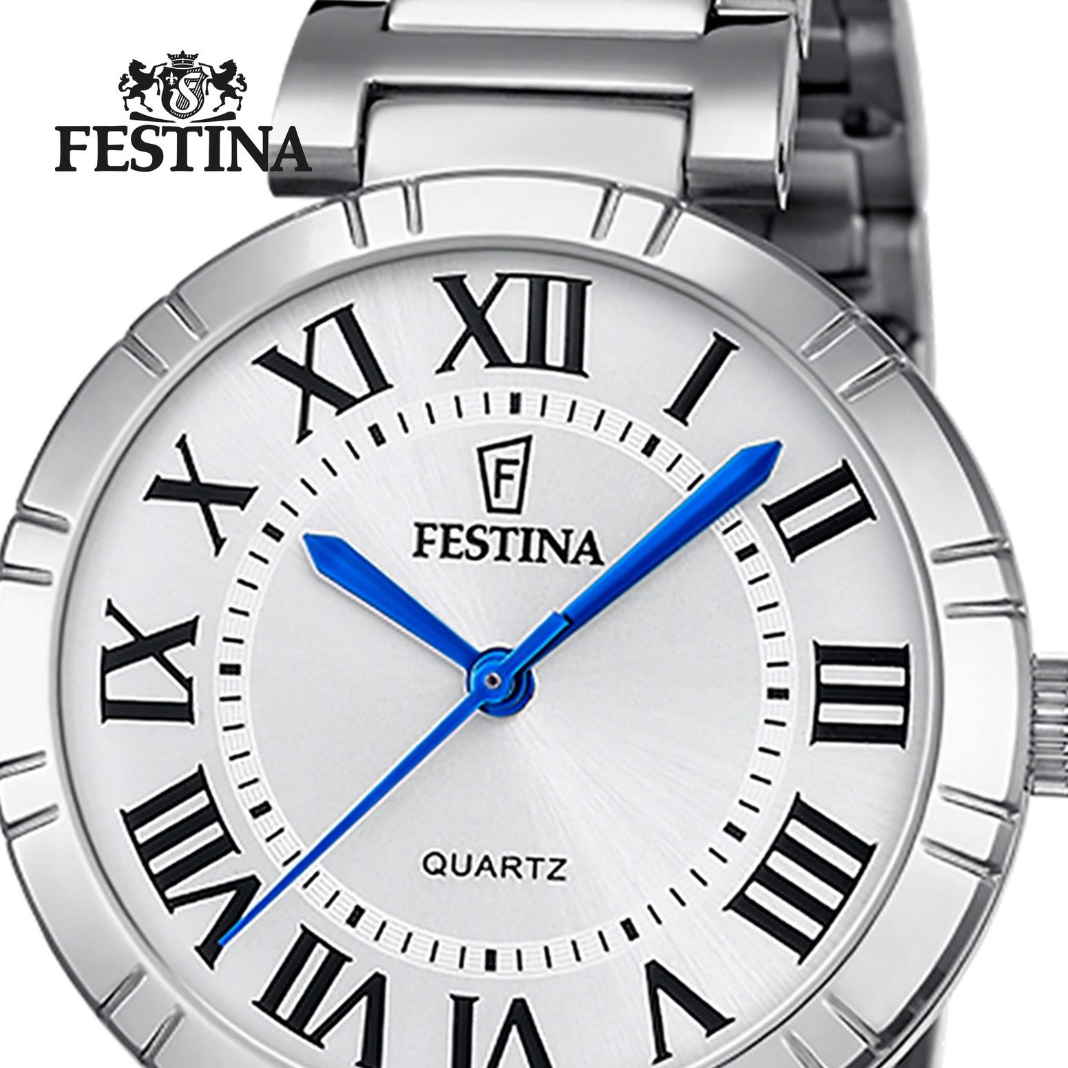 Festina Quarzuhr Festina Damenuhr Mademoiselle Armbanduhr, (Analoguhr), Damen Armbanduhr rund, Edelstahlarmband silber, Fashion