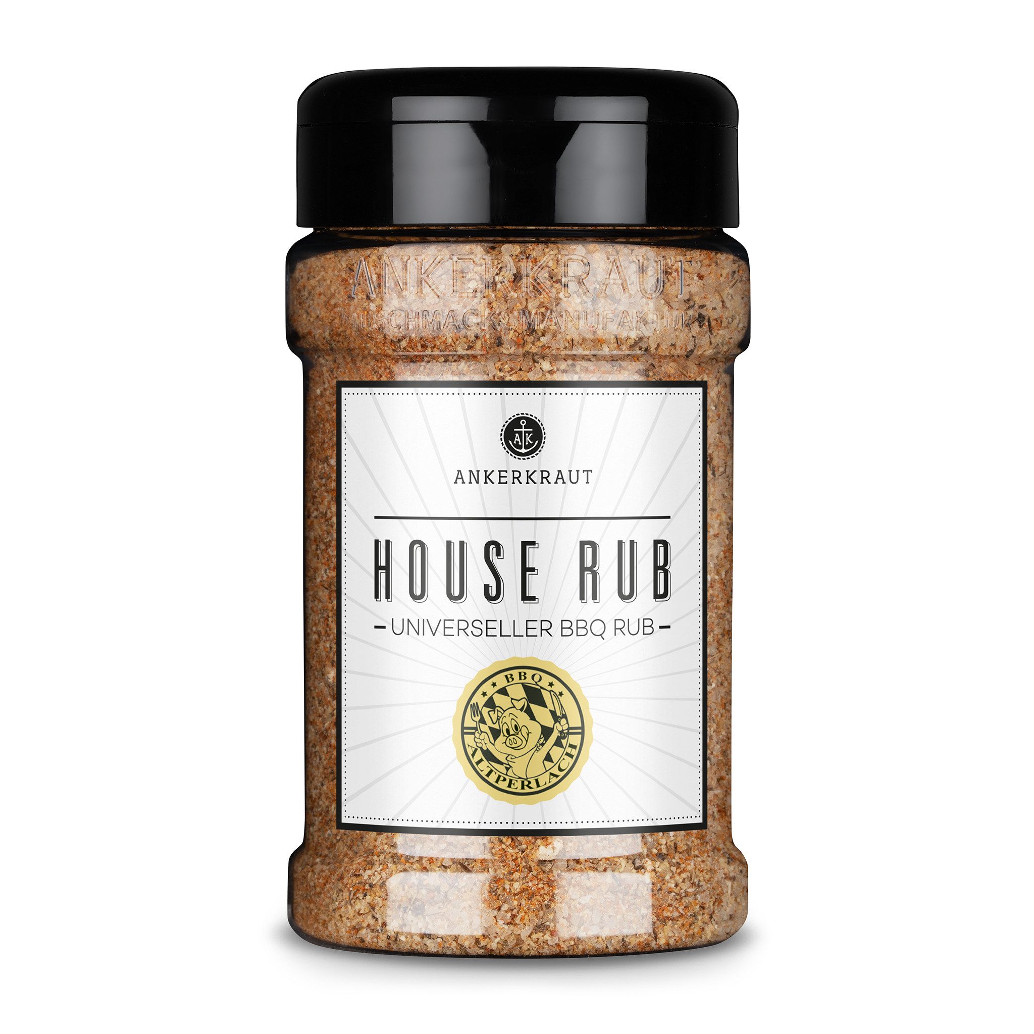 Ankerkraut Gewürz House Rub by BBQ Altperlach, 280g im Streuer, Ankerkraut Mischung würzender Zutaten für Fleisch