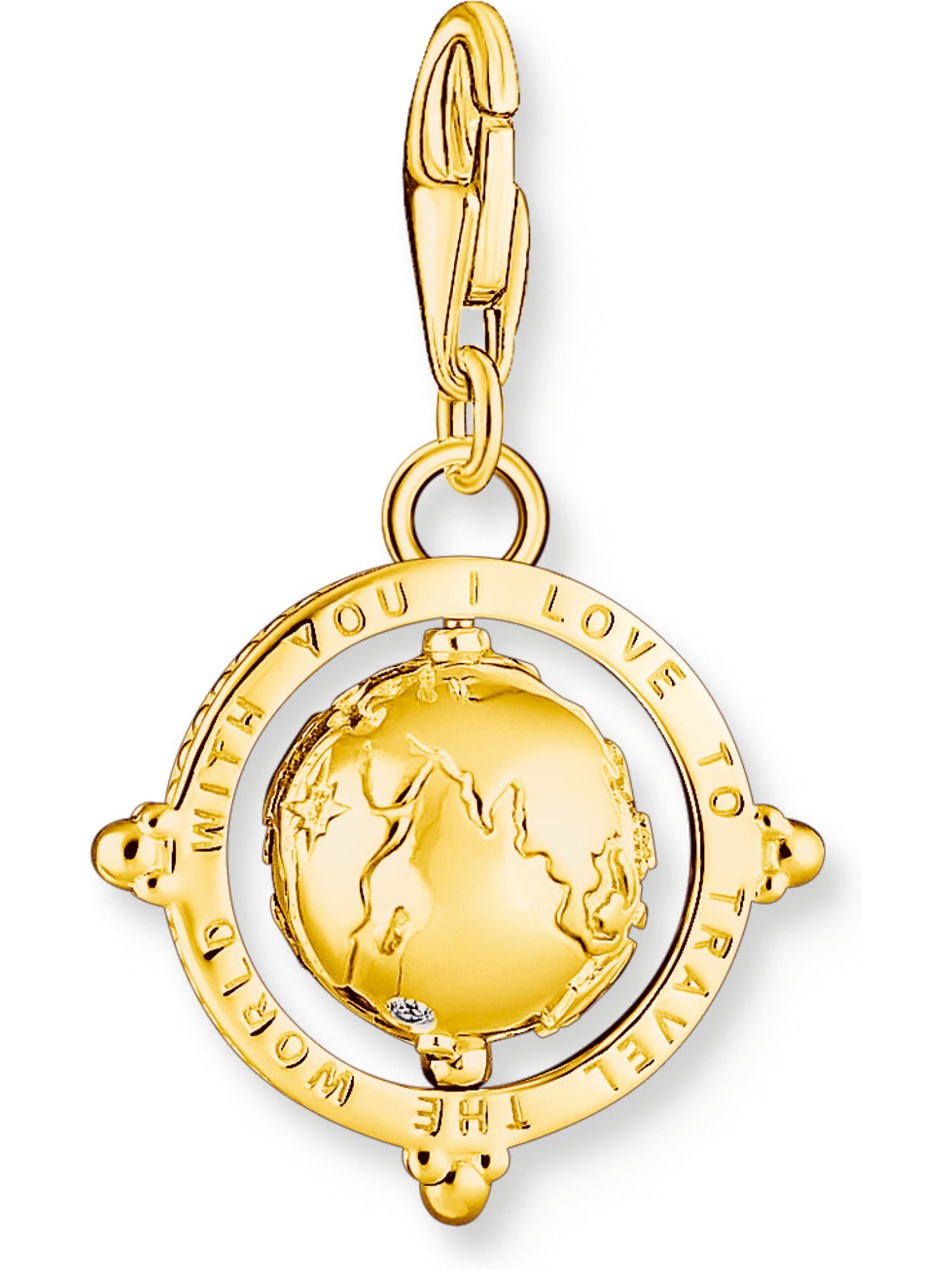THOMAS SABO Kettenanhänger Thomas Sabo Damen-Charm 925er Silber Zirkonia