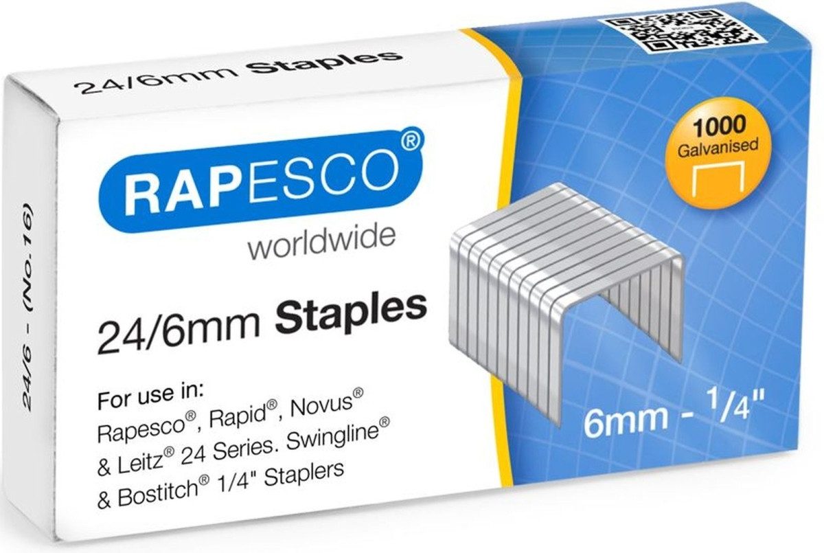 RAPESCO Heftklammer Heftklammern 24/6mm VE=1000 Stück