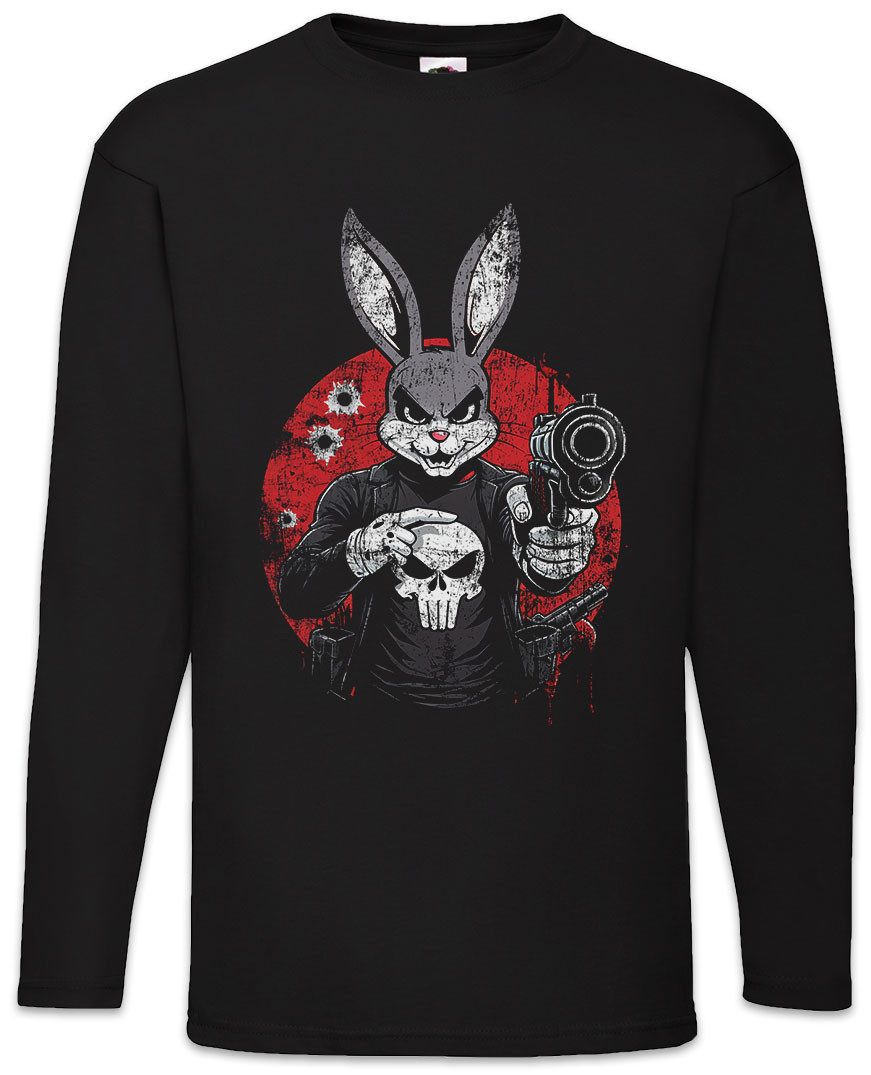 Langarmshirt Vigilante Bunny Langarm T-Shirt Skull Logo Toon Cartoon Comic Wild