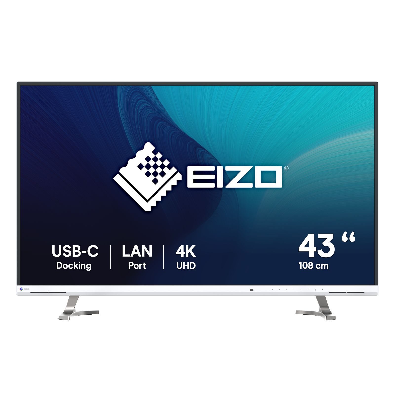 Eizo 108cm (42,5) EV4340X-WT 16:09 4K 2xHDMI+DP+USB-C IPS TFT-Monitor (3840 x 2160 px, 4K Ultra HD, 5 ms Reaktionszeit, IPS, Lautsprecher, HDCP, Kopfhörerbuchse)